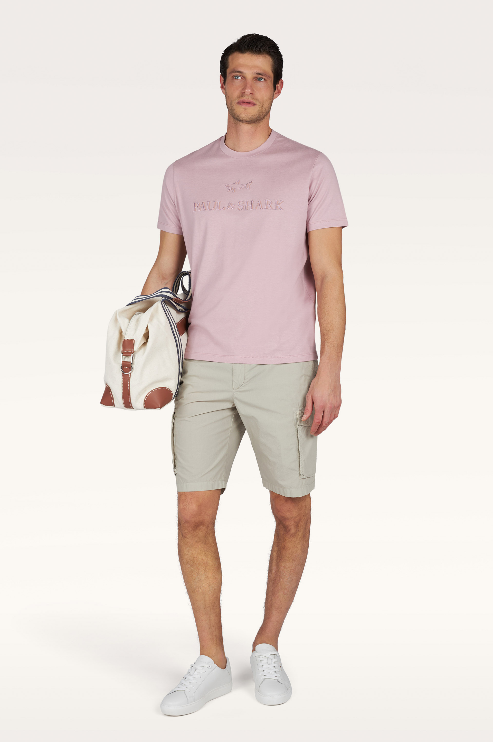 Cargo bermuda in Ultralight Poplin cotton image number 1