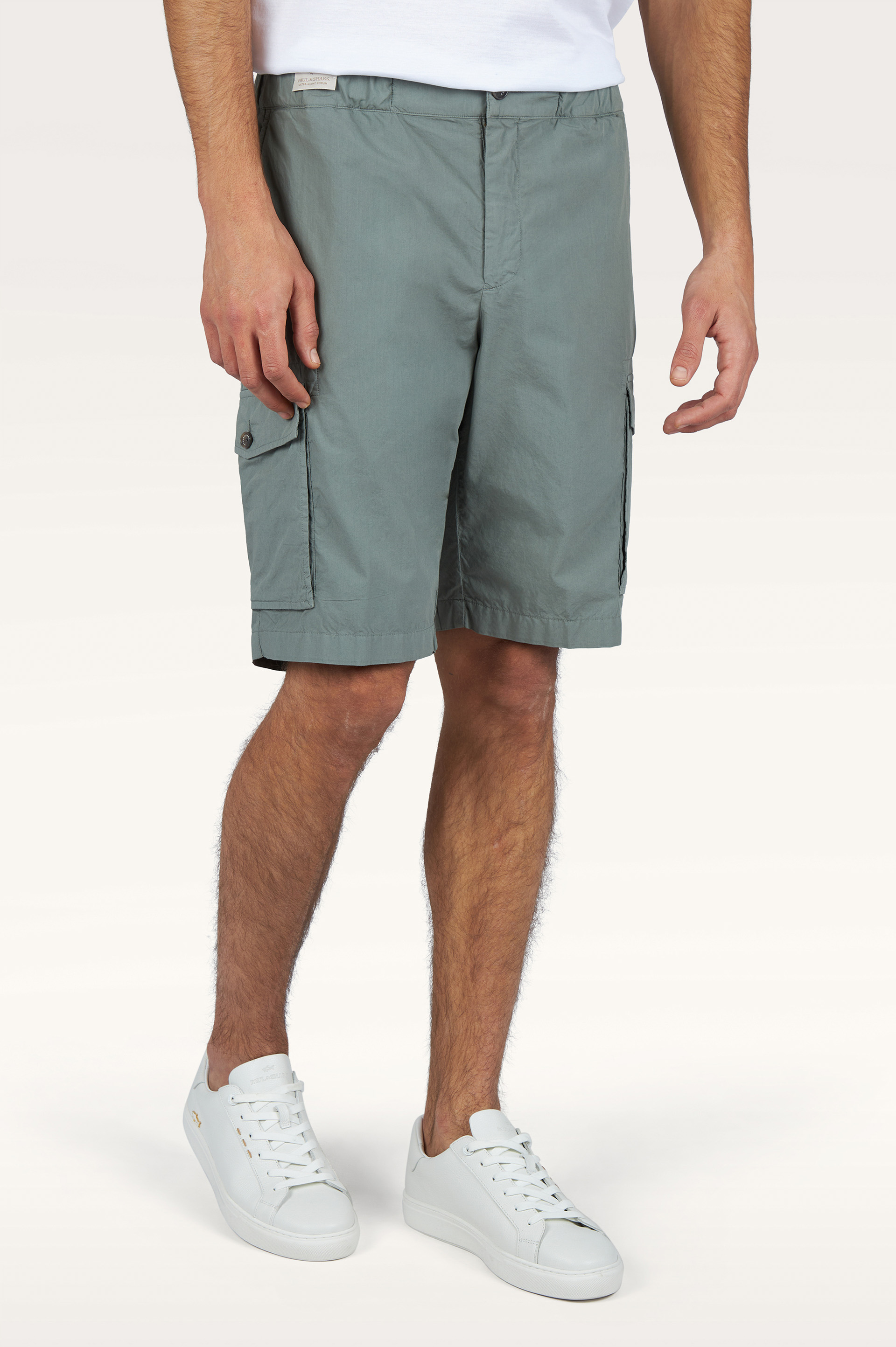 Bermuda cargo en coton popeline ultral&eacute;ger image number 0