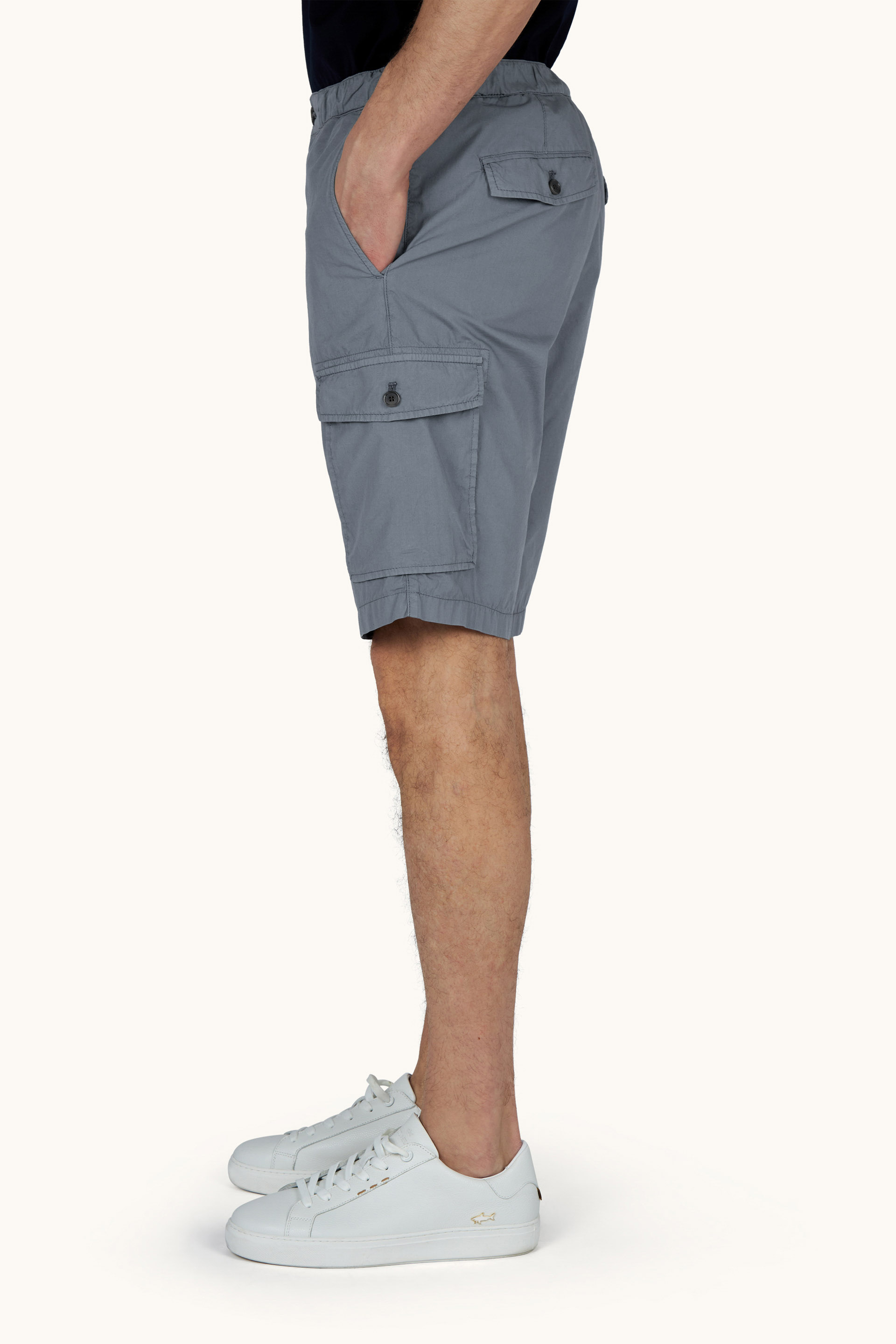 Cargo bermuda in Ultralight Poplin cotton image number 5