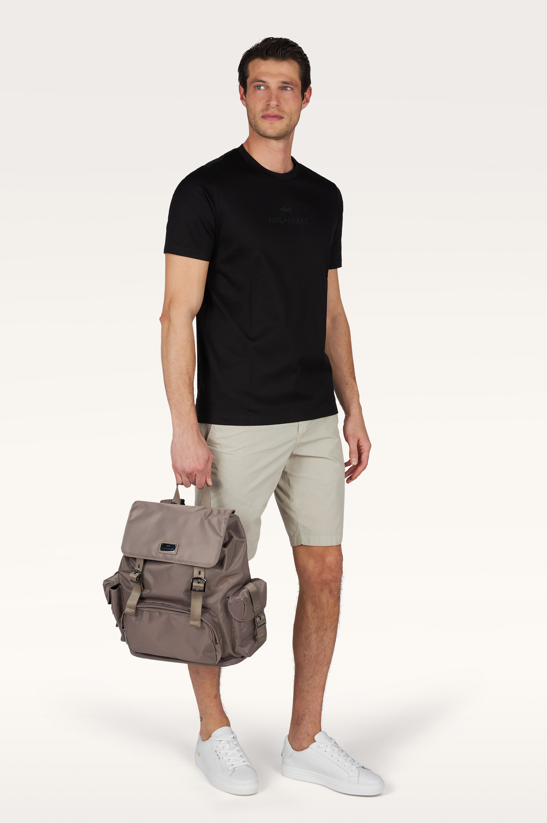 Bermuda in cotone Ultralight Popeline con coulisse image number 2