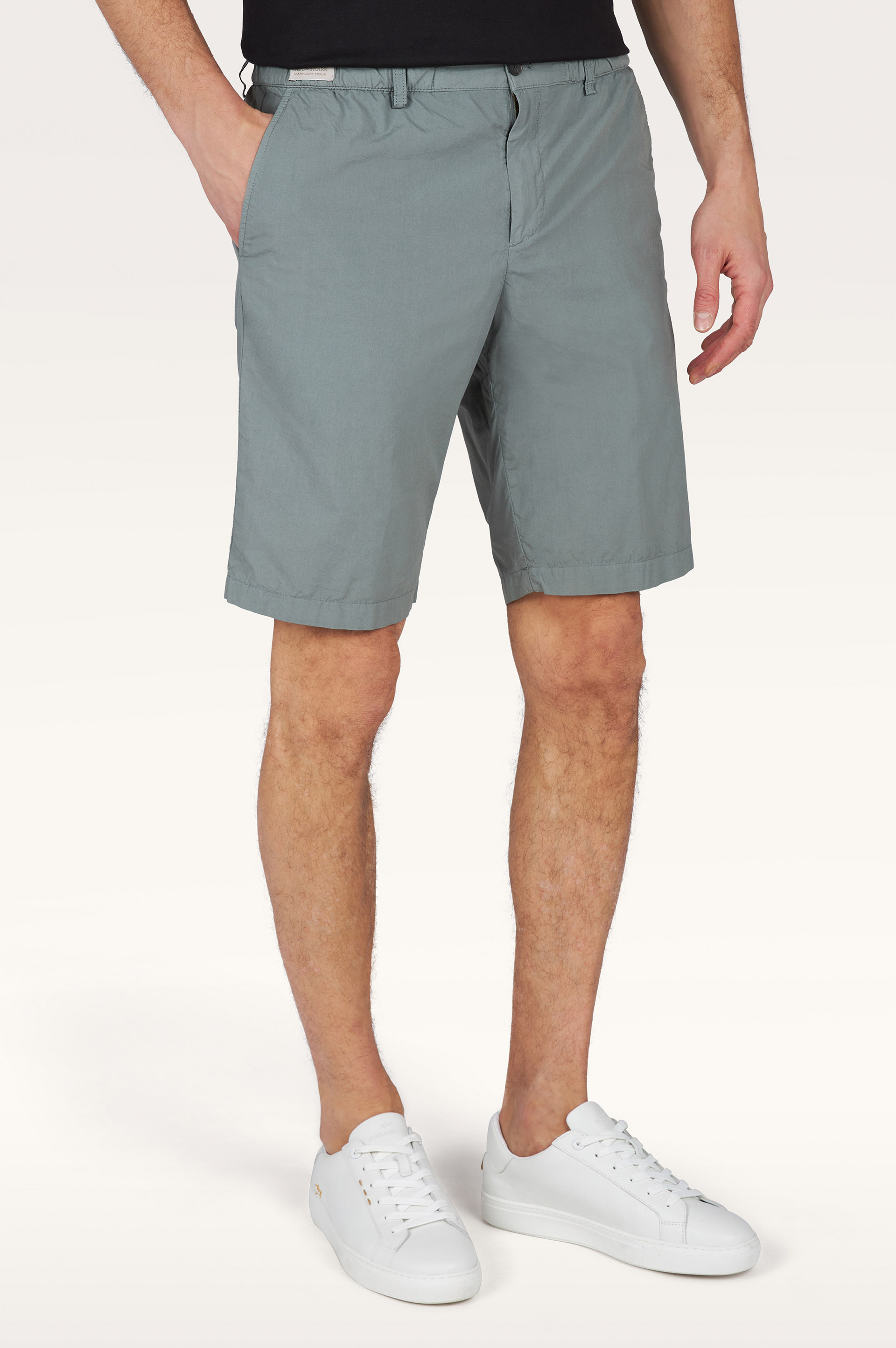 Bermuda in cotone Ultralight Popeline con coulisse image number 0