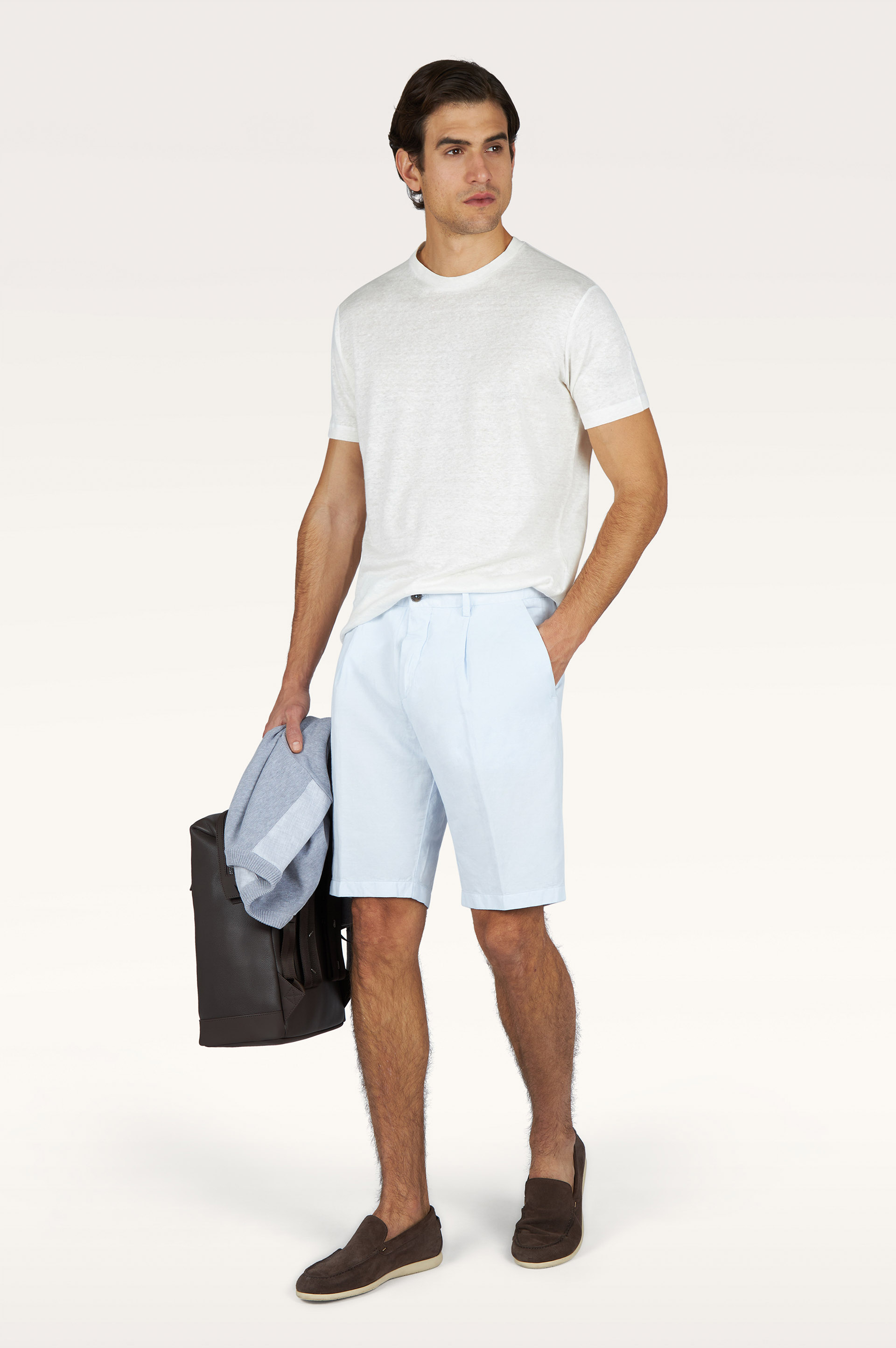 Bermuda in lino e cotone image number 1