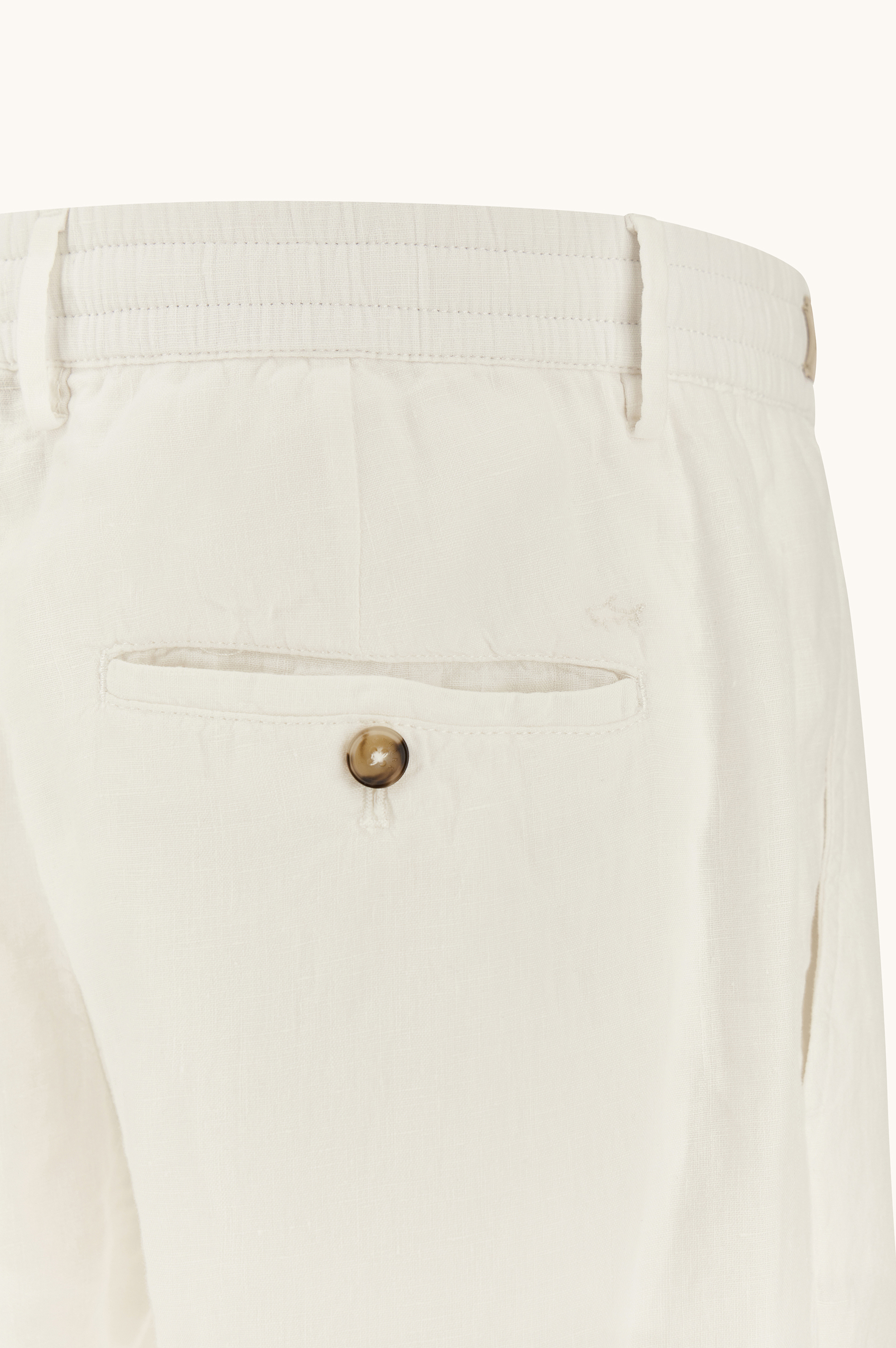 Linen chino pants with drawstring image number 5