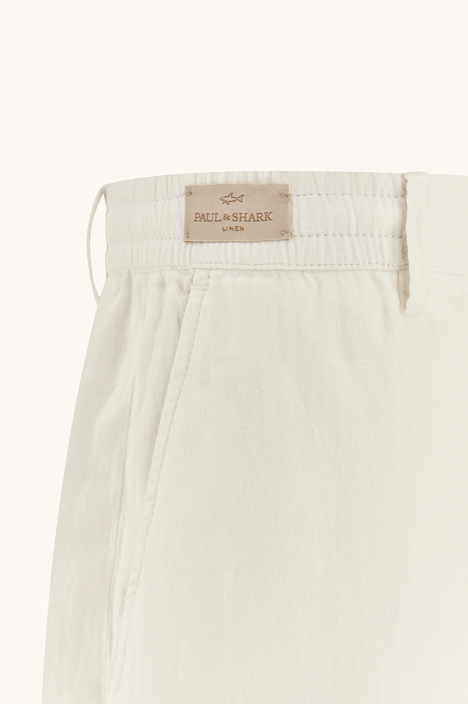 Linen chino pants with drawstring image number 6