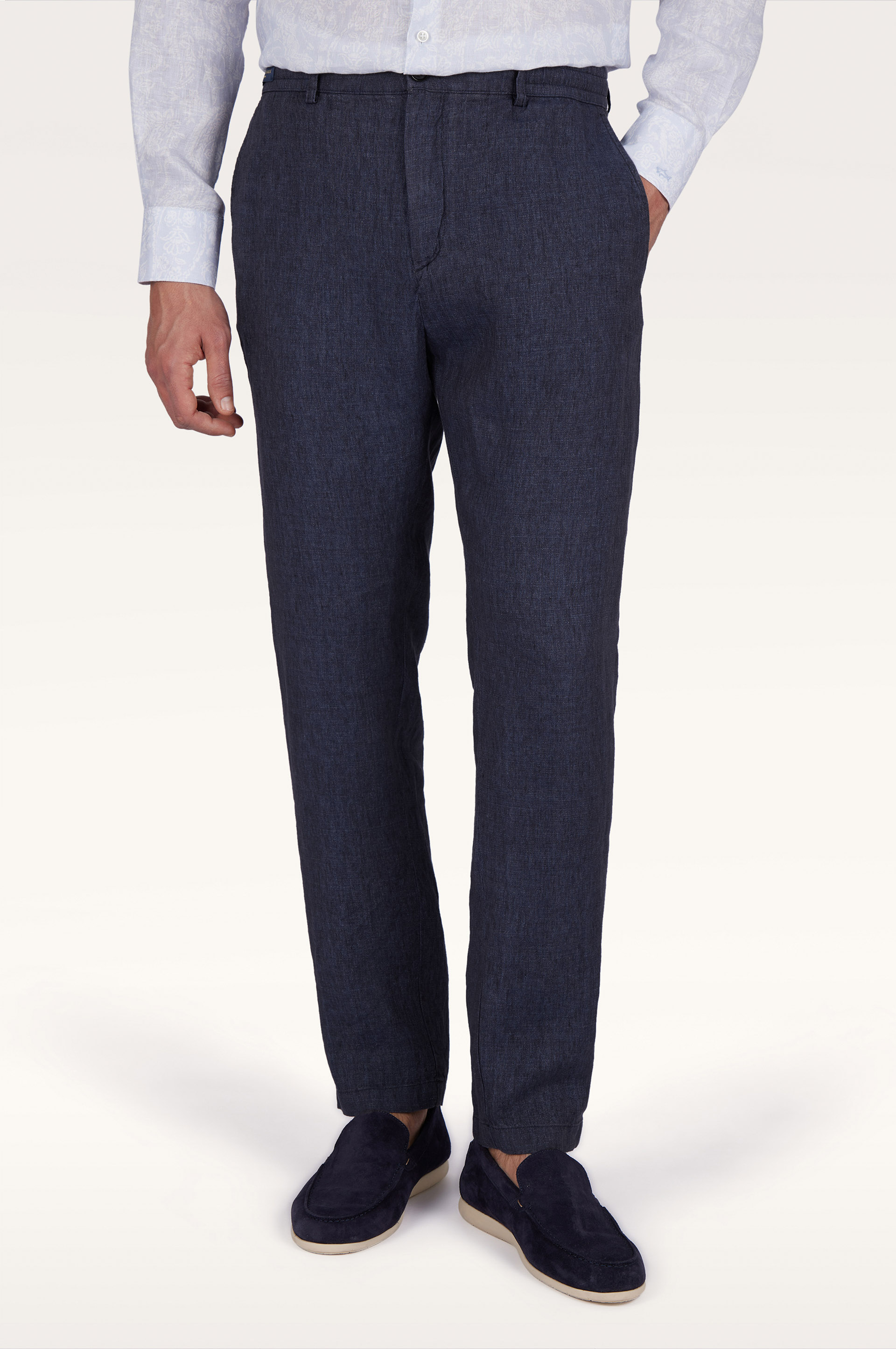 Chinohose aus Leinen mit Kordelzug image number 0