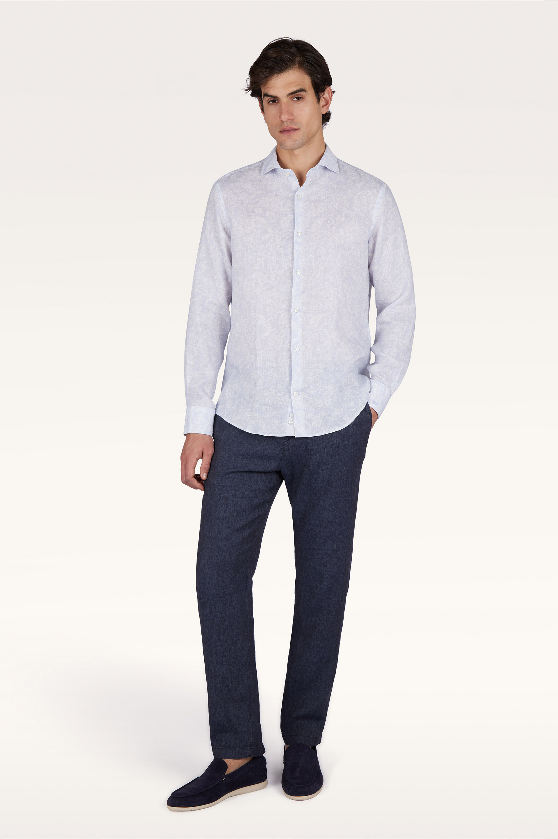 Chinohose aus Leinen mit Kordelzug image number 2