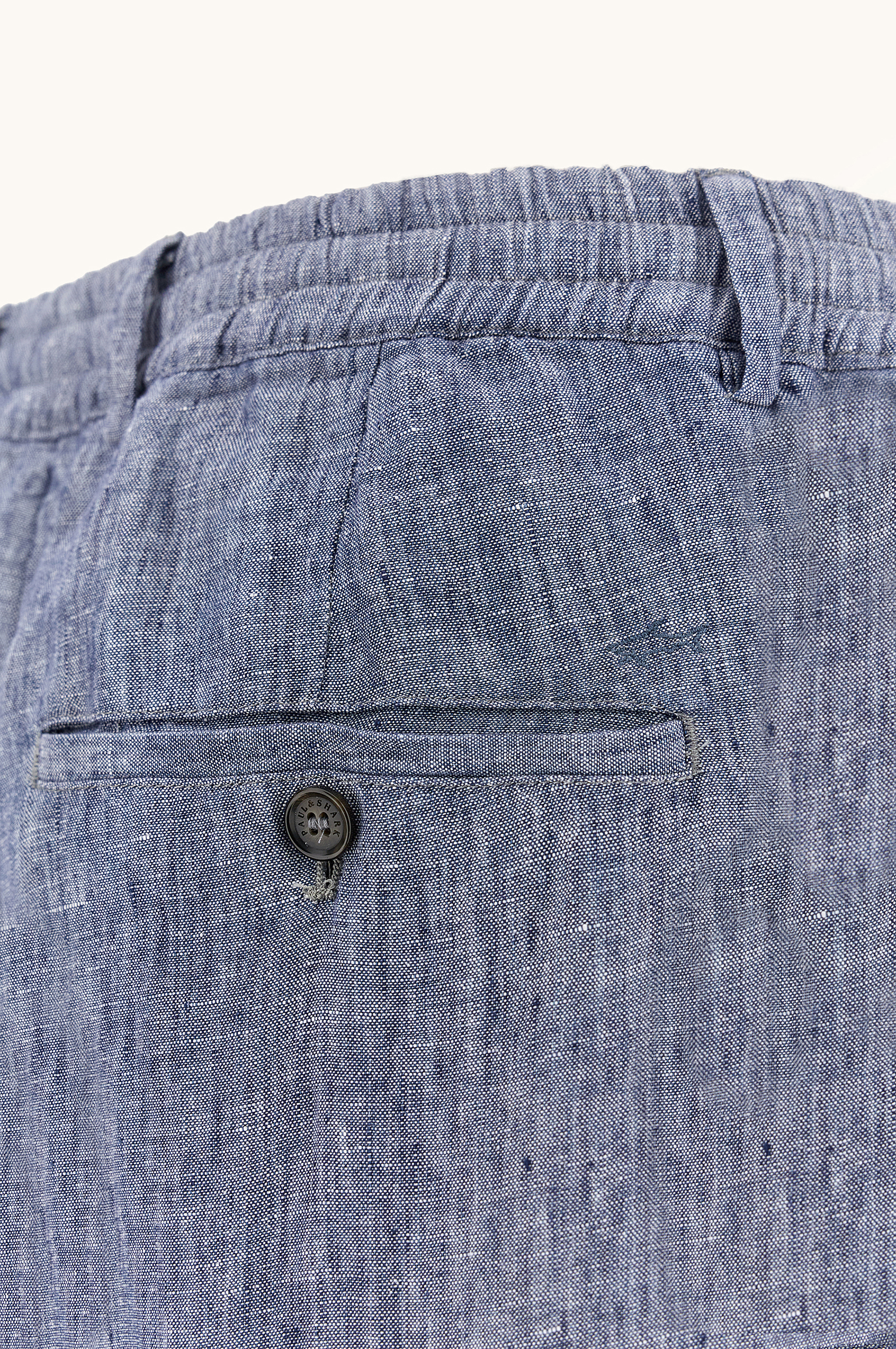 Linen chino pants with drawstring image number 5