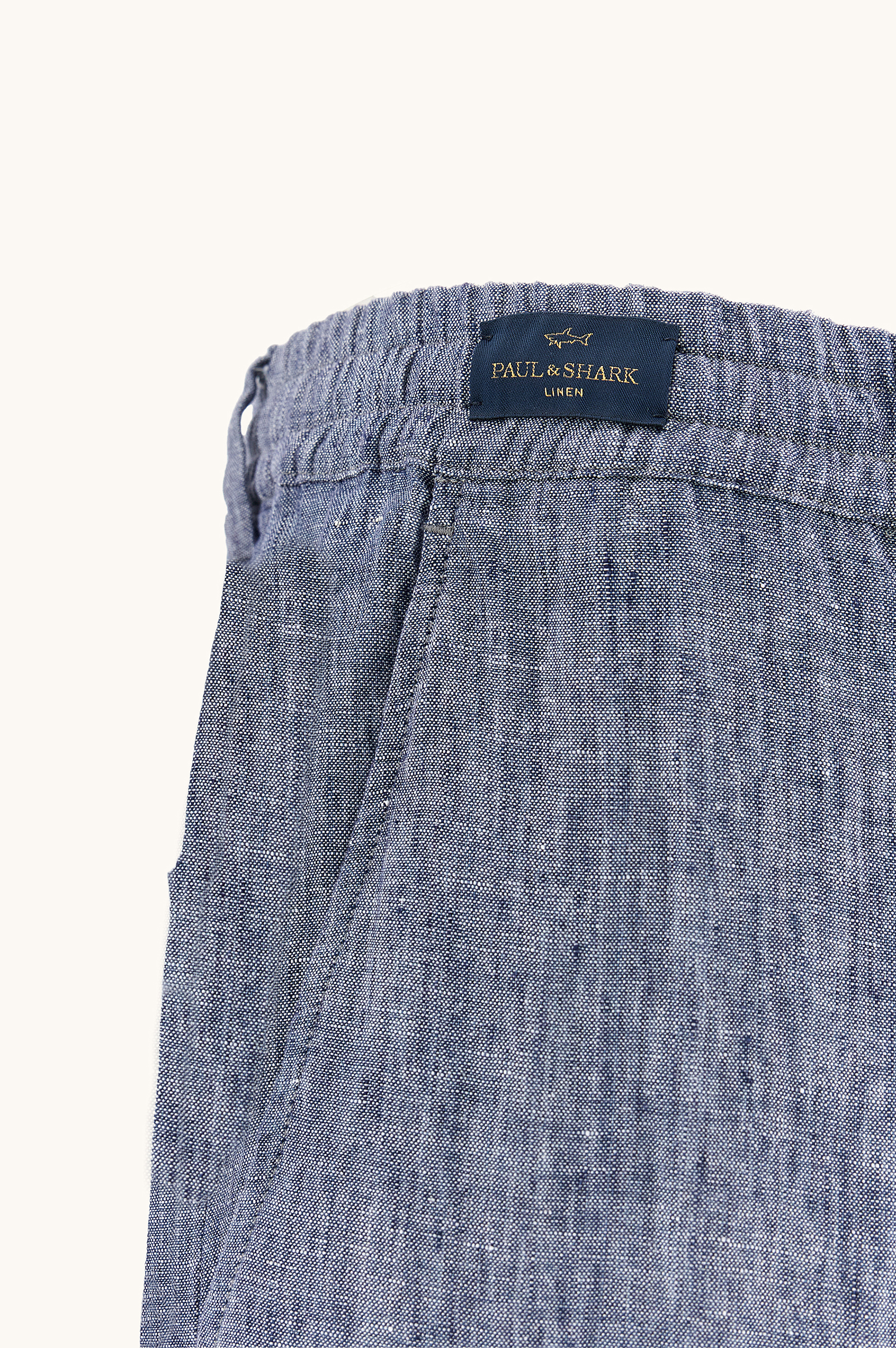 Linen chino pants with drawstring image number 7