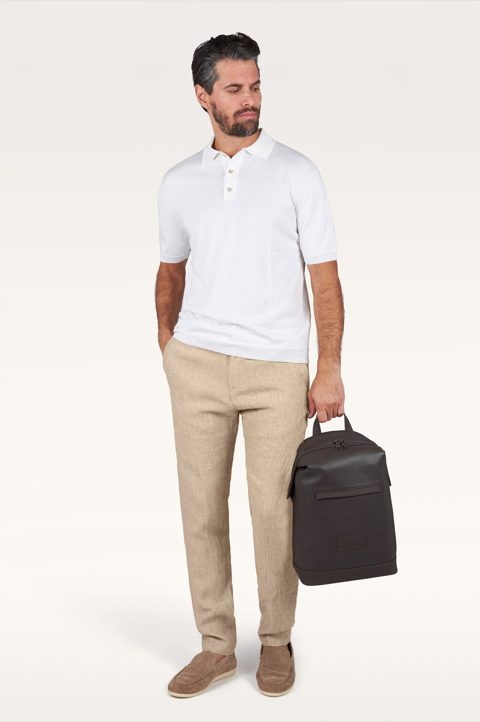 Pantal&oacute;n chino de lino con cord&oacute;n image number 2