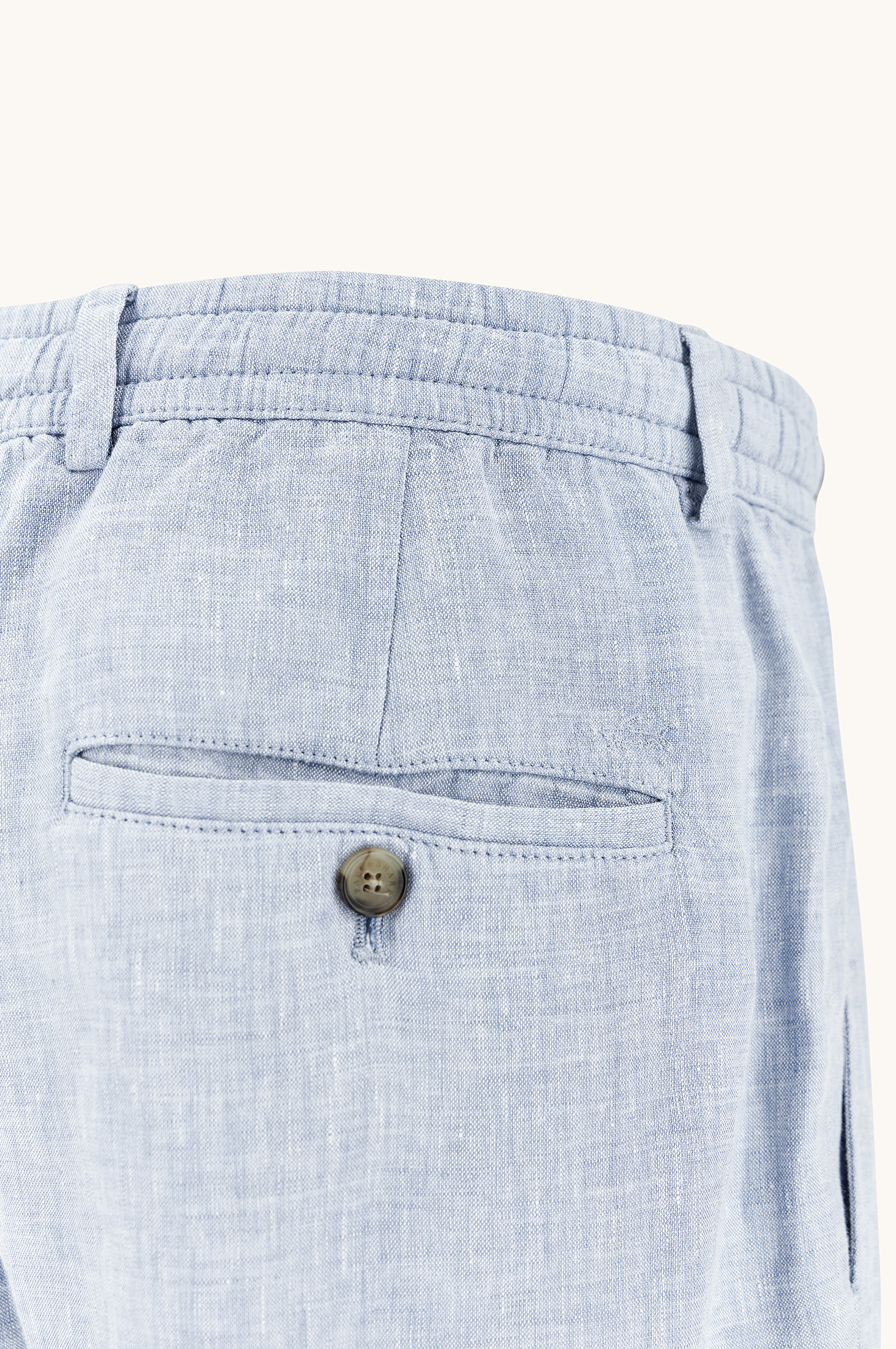 Linen chino pants with drawstring image number 5