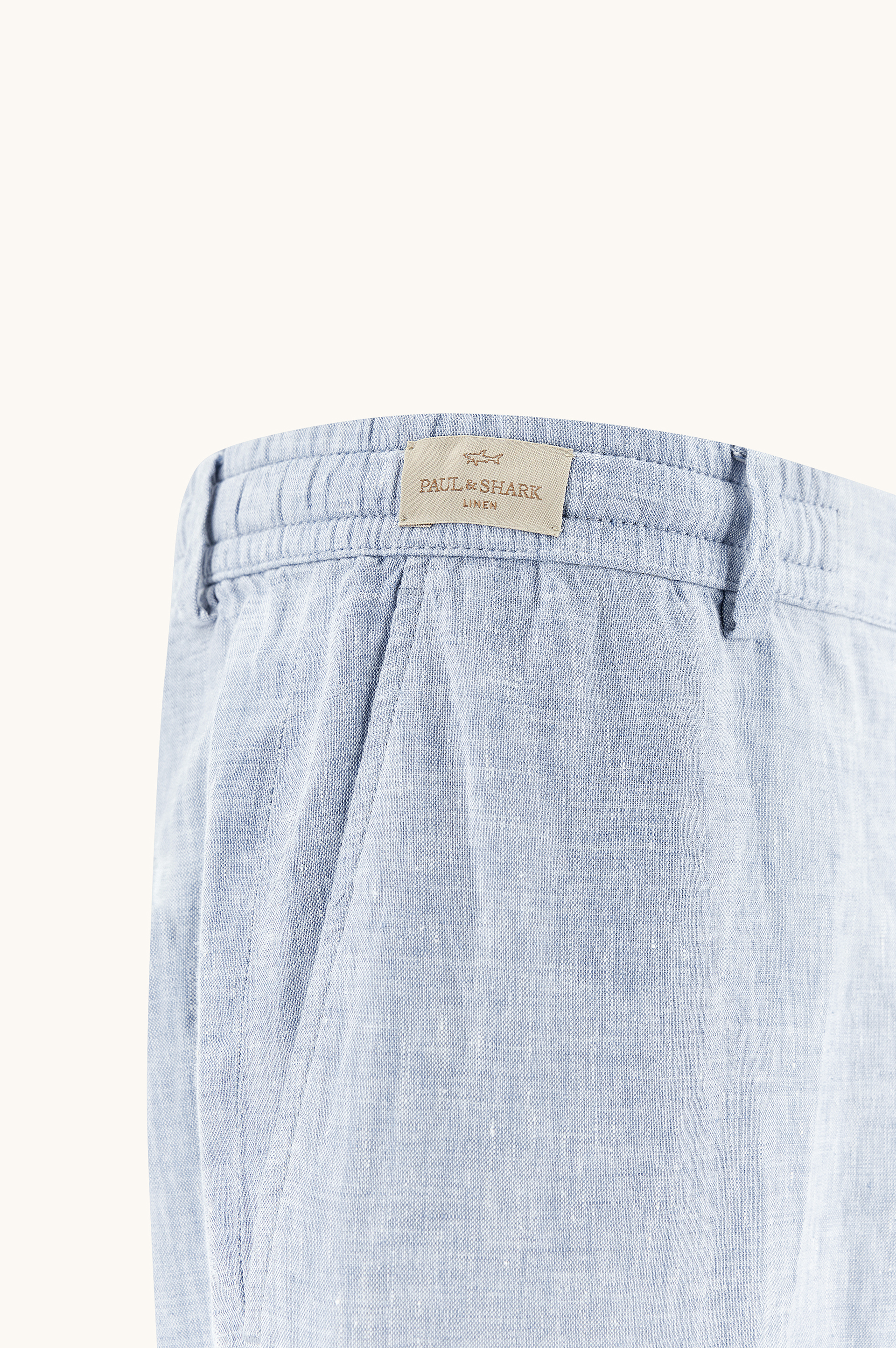 Linen chino pants with drawstring image number 6