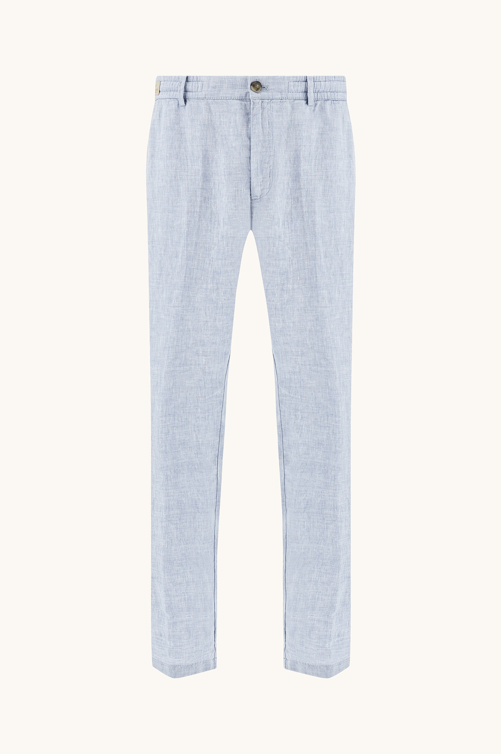 Linen chino pants with drawstring image number 1