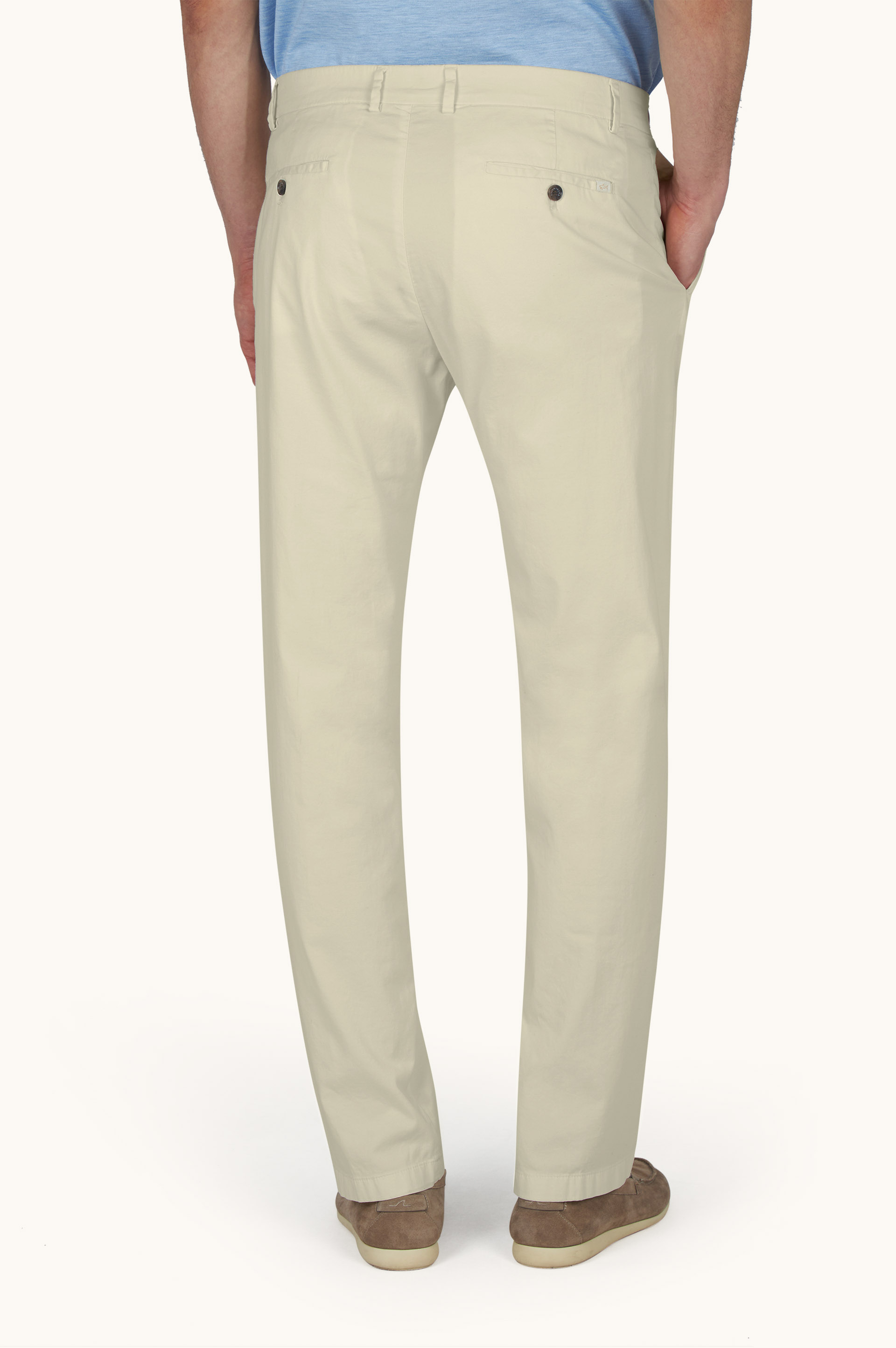 丝绸和弹力棉 Chino 裤 image number 3