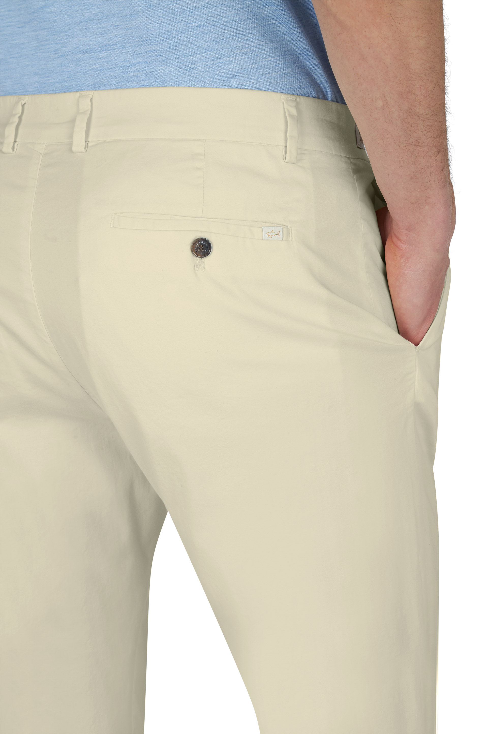 丝绸和弹力棉 Chino 裤 image number 4