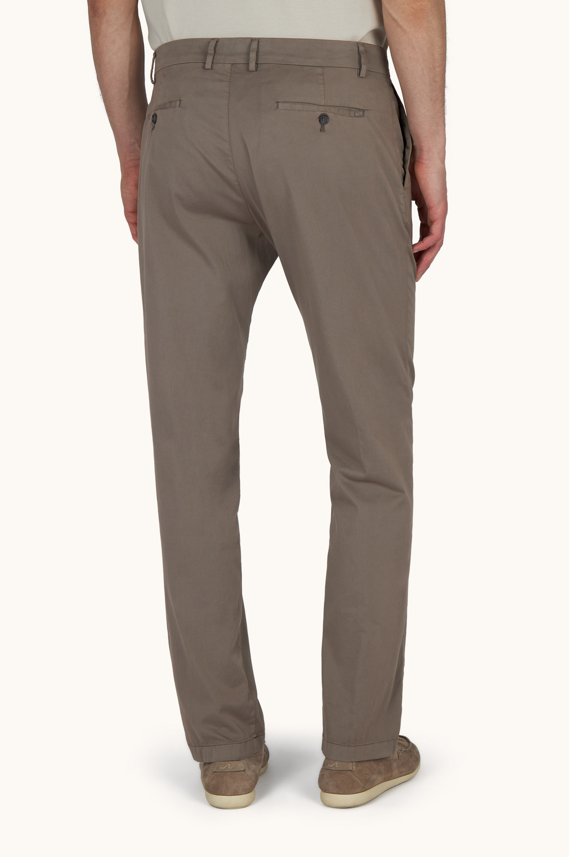 Silk and stretch cotton chino pants image number 3