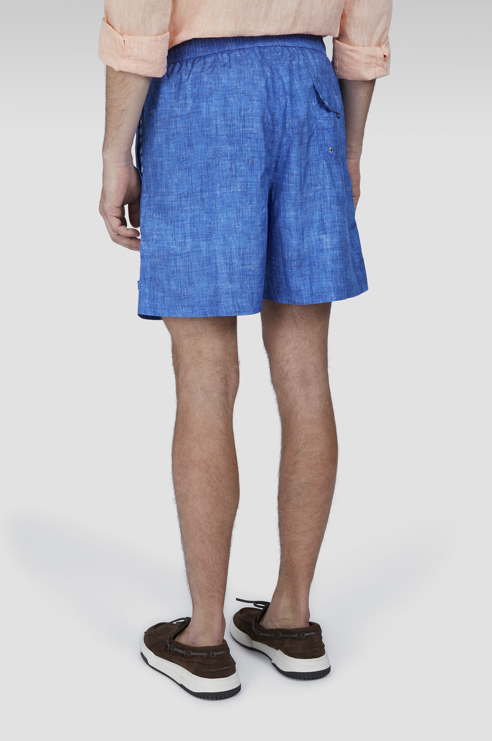Swim Shorts with Linen-Effect Print image number 3