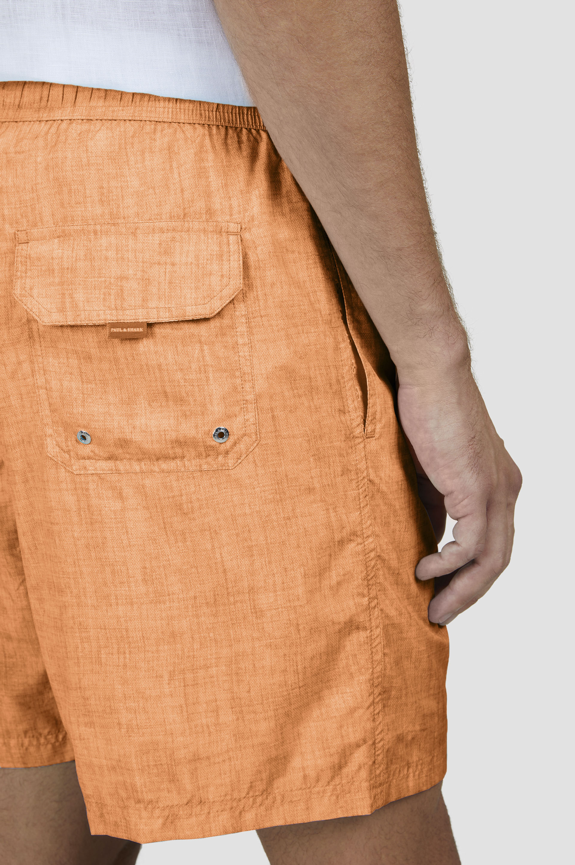 Swim Shorts with Linen-Effect Print image number 4