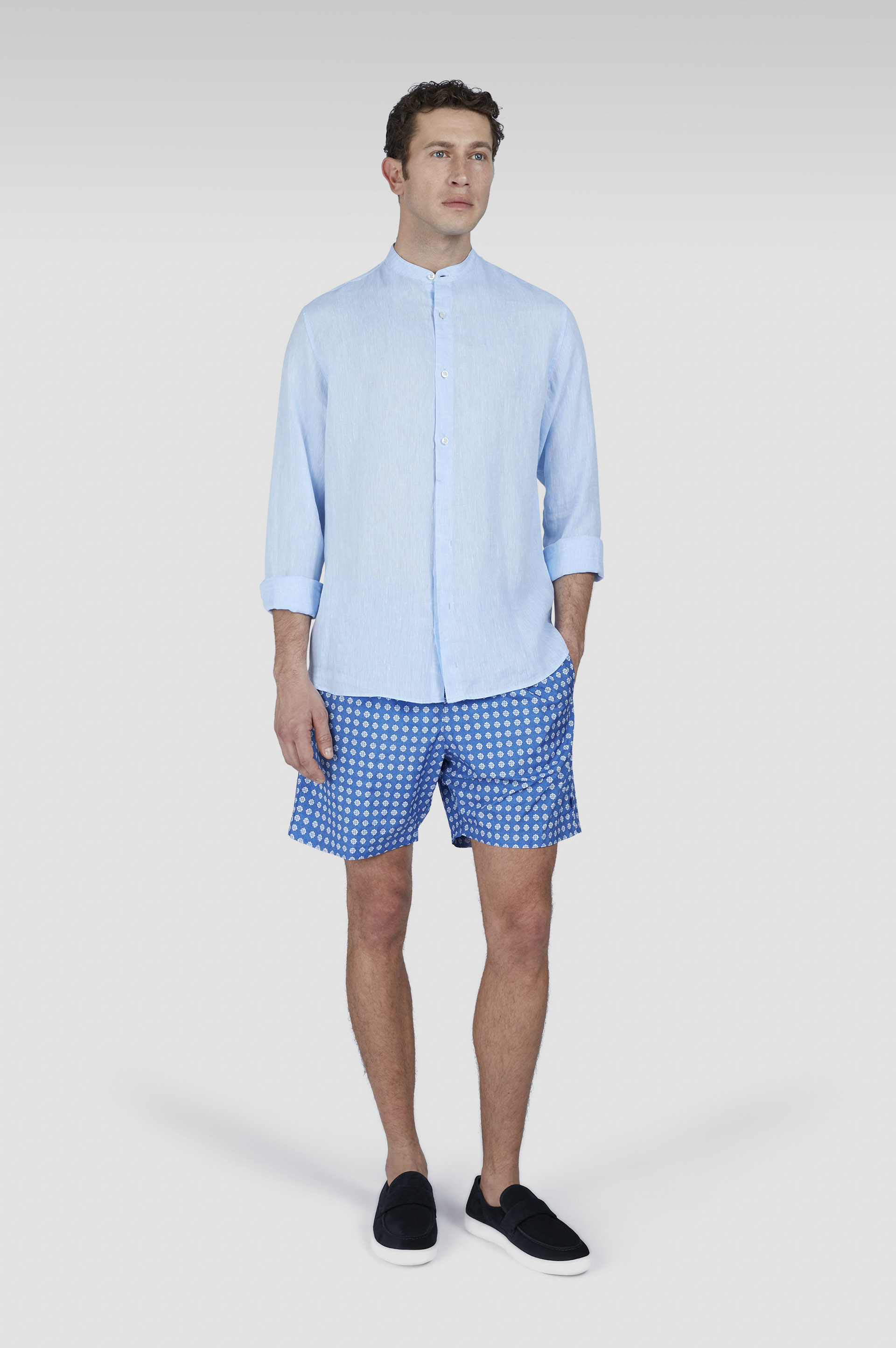 Swim Shorts with Allover Micro-Print image number 2