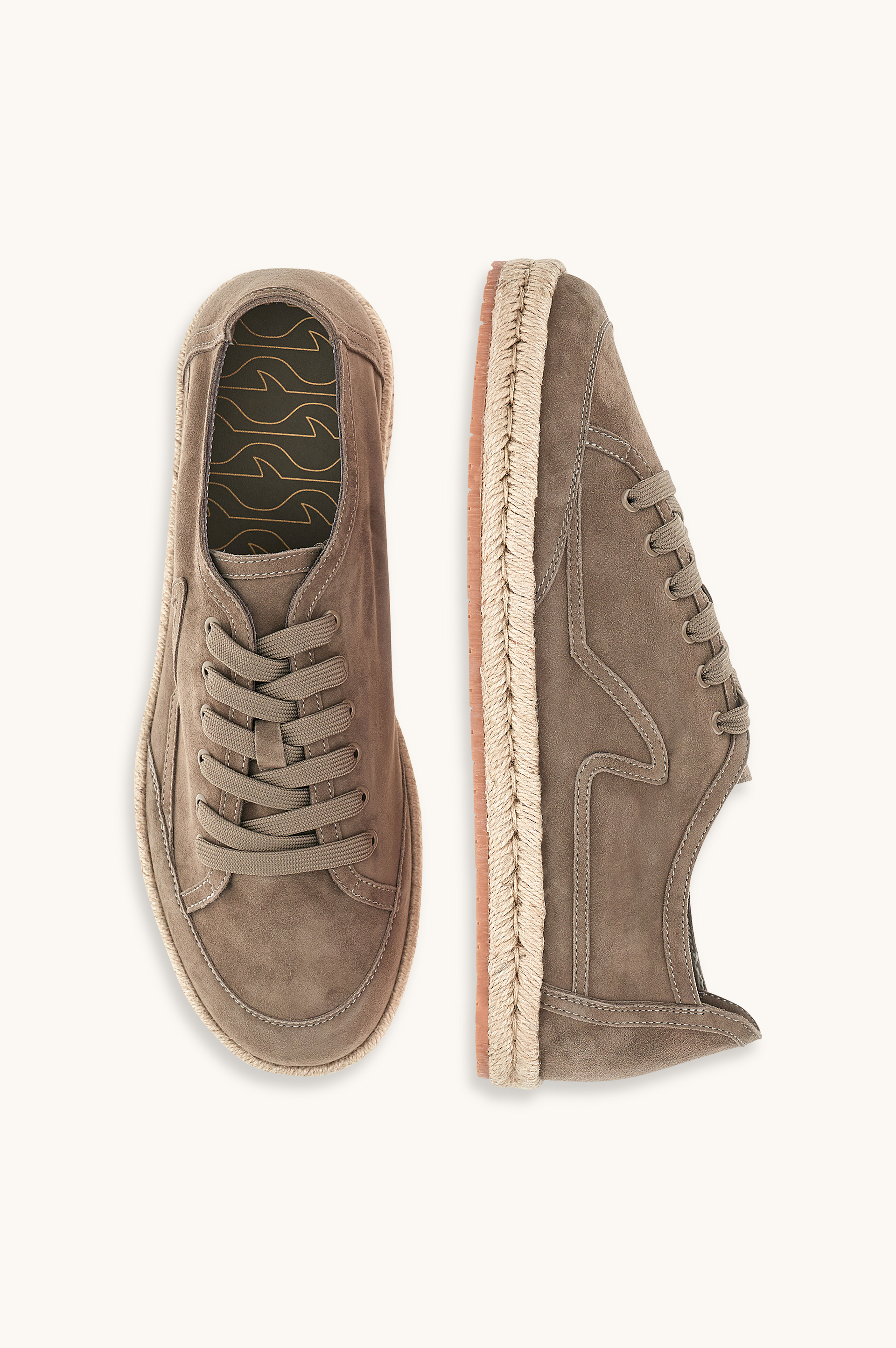 Espadrilles en daim &agrave; lacets image number 1