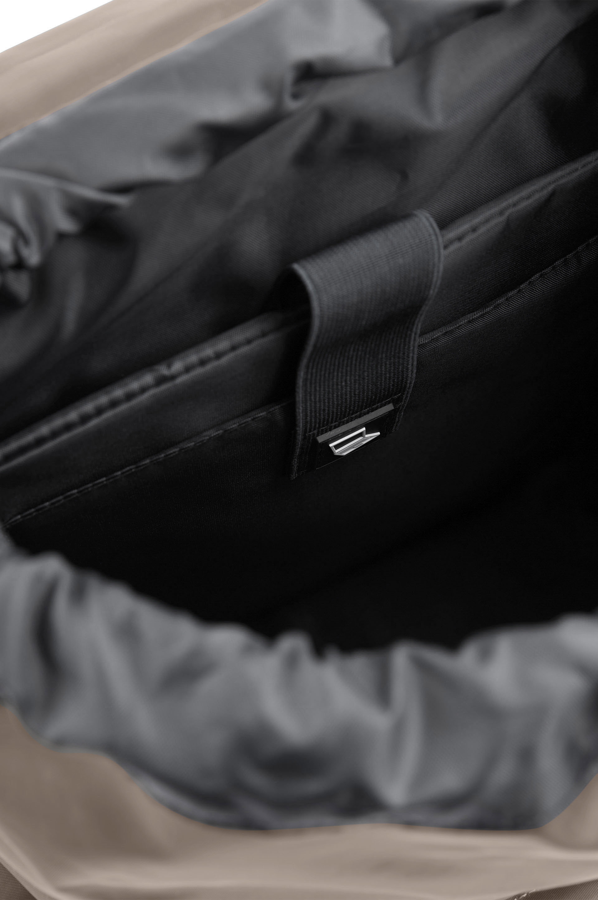 Milano nylon backpack with leather trims image number 3