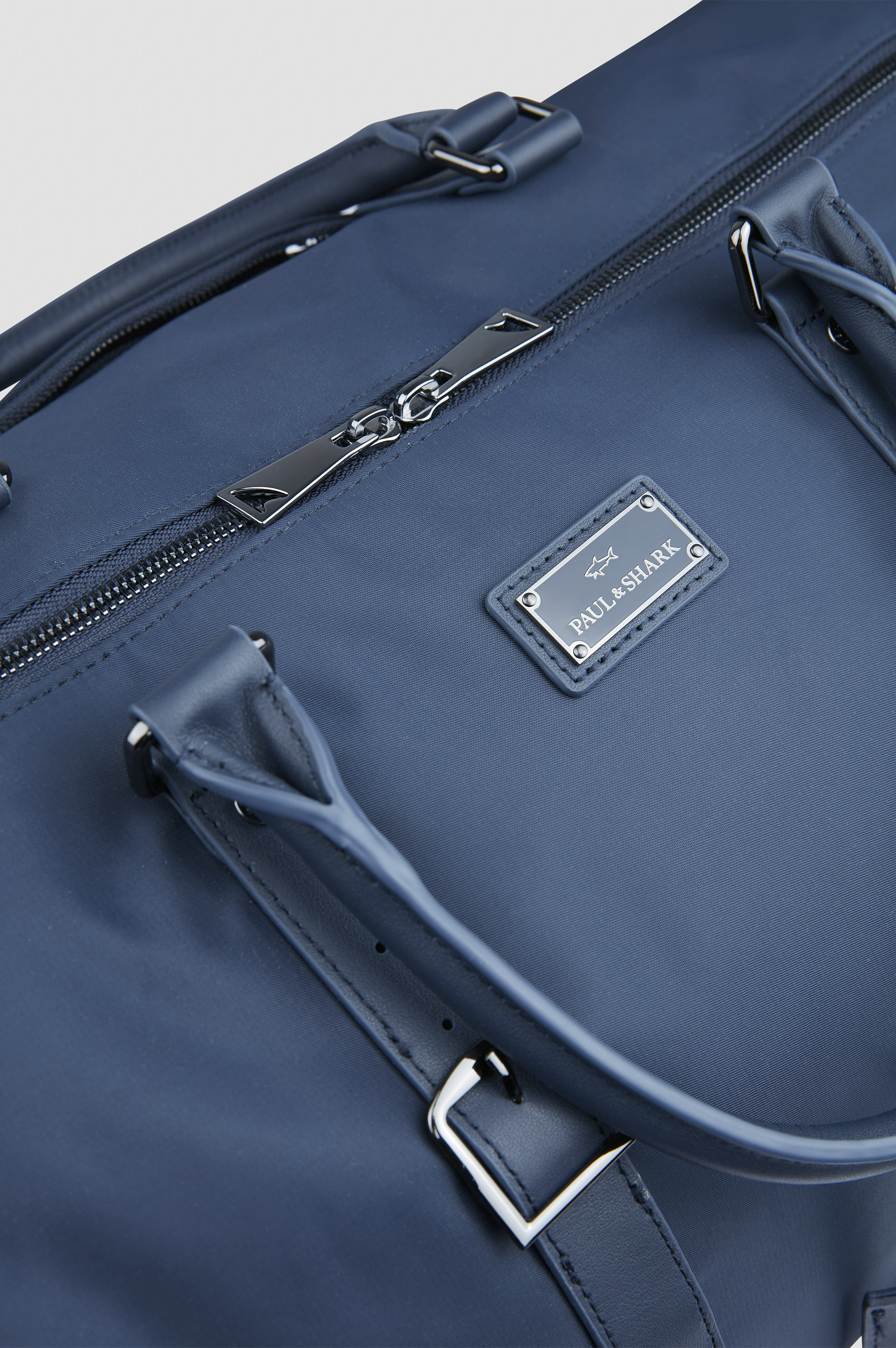 nylon holdall with leather trim image number 2 nylon holdall with leather trim image number 2