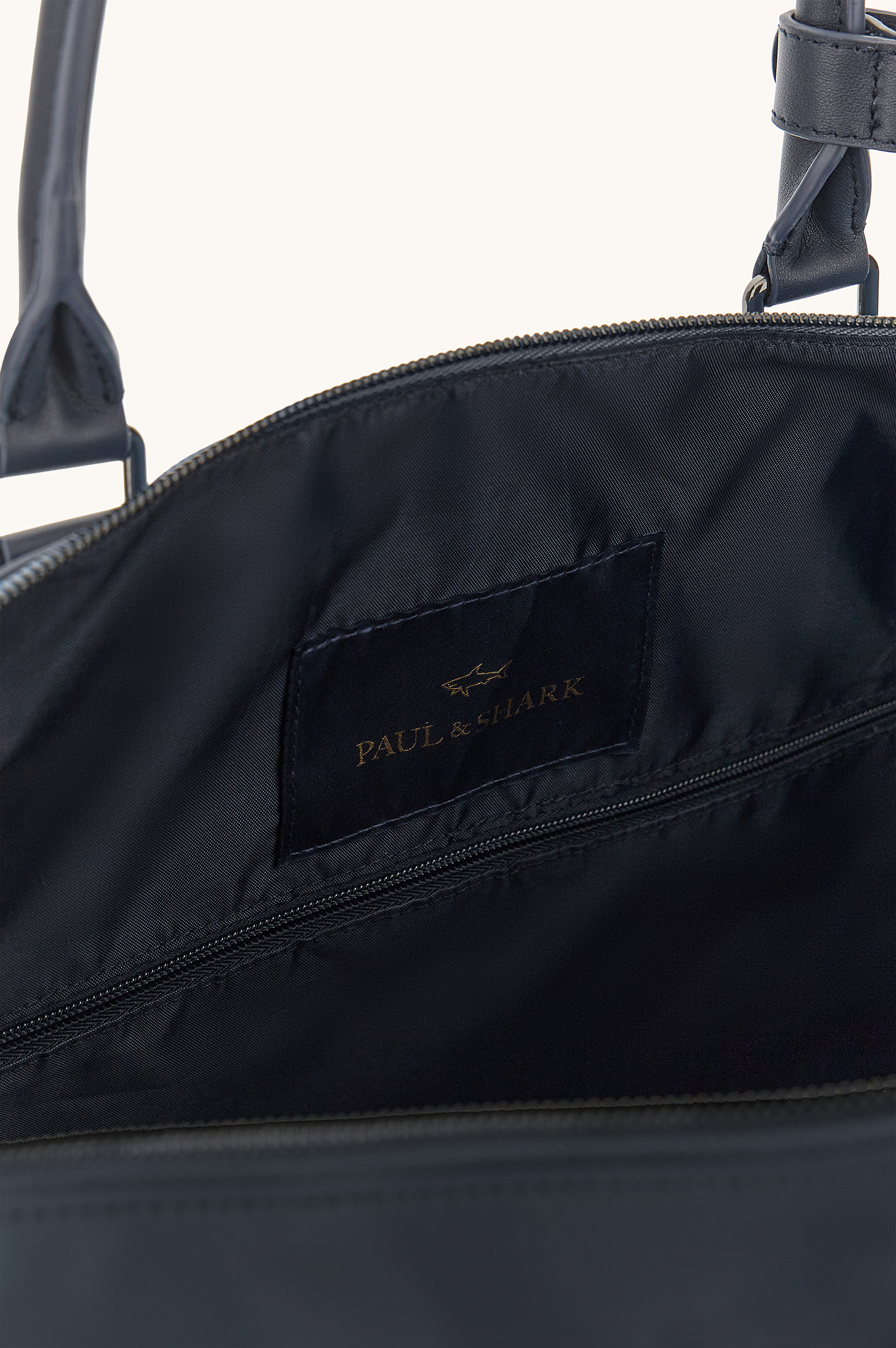 nylon holdall with leather trim image number 5