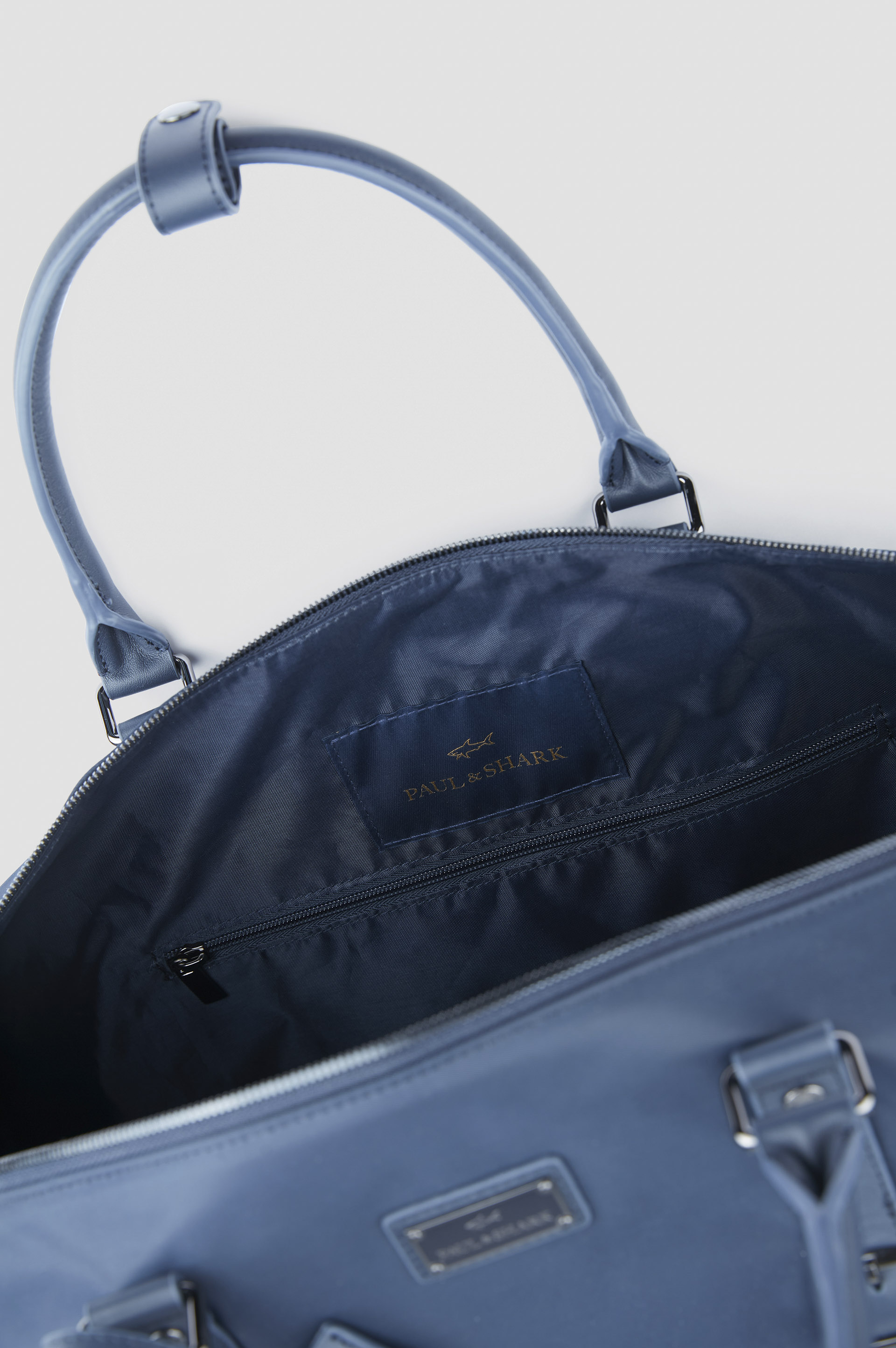 nylon holdall with leather trim image number 3 nylon holdall with leather trim image number 3