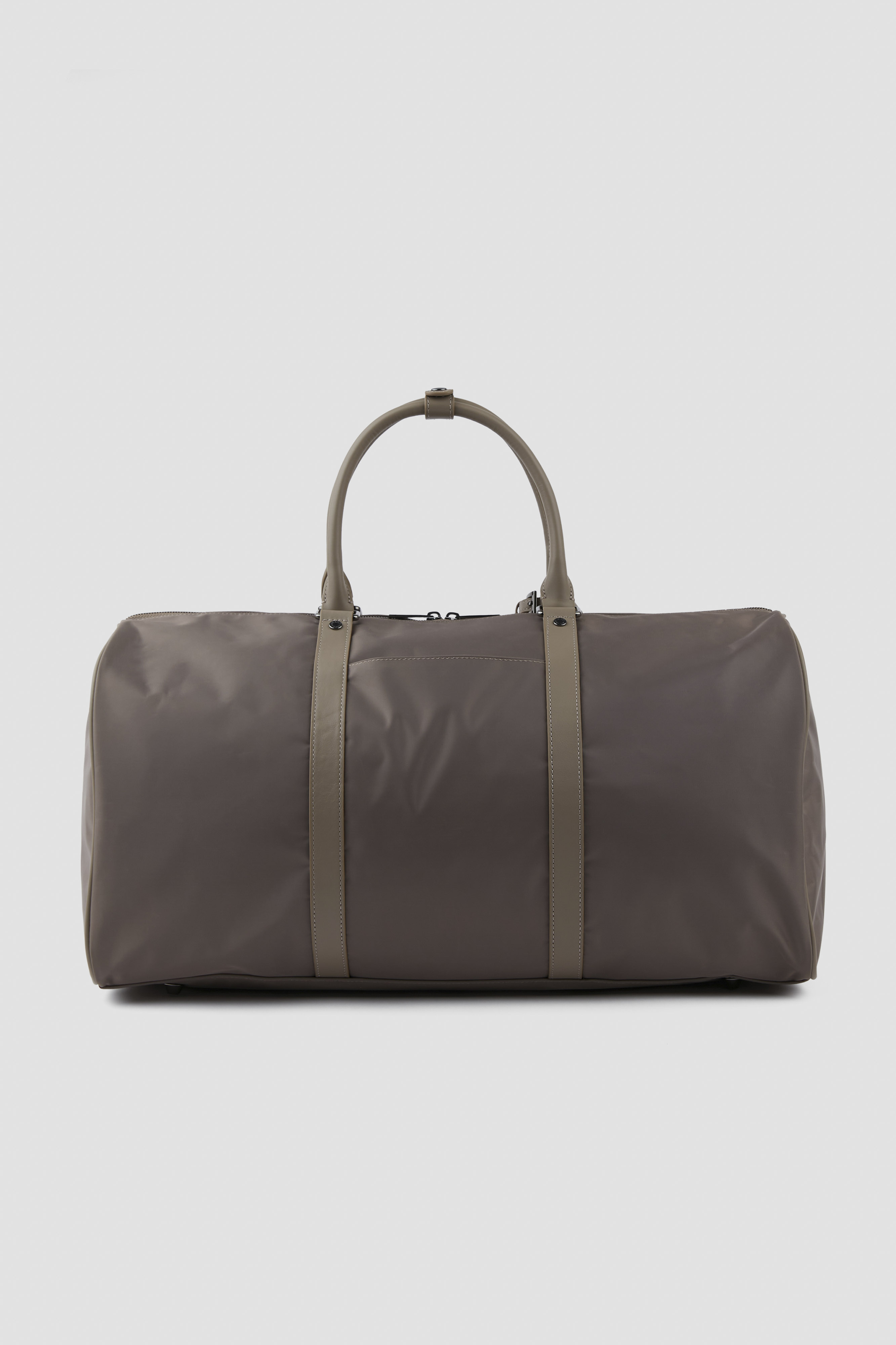 nylon holdall with leather trim image number 1