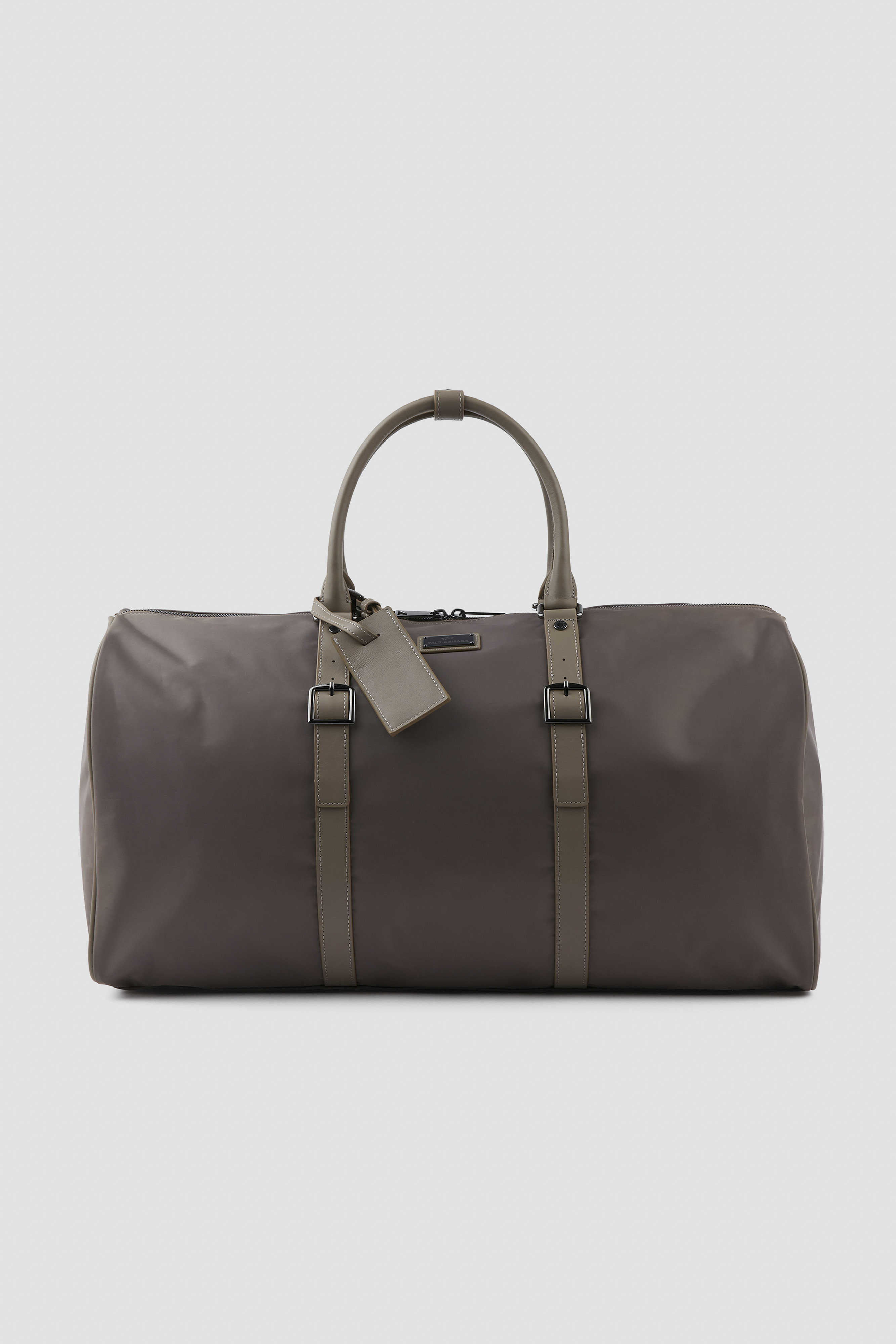 nylon holdall with leather trim image number 0