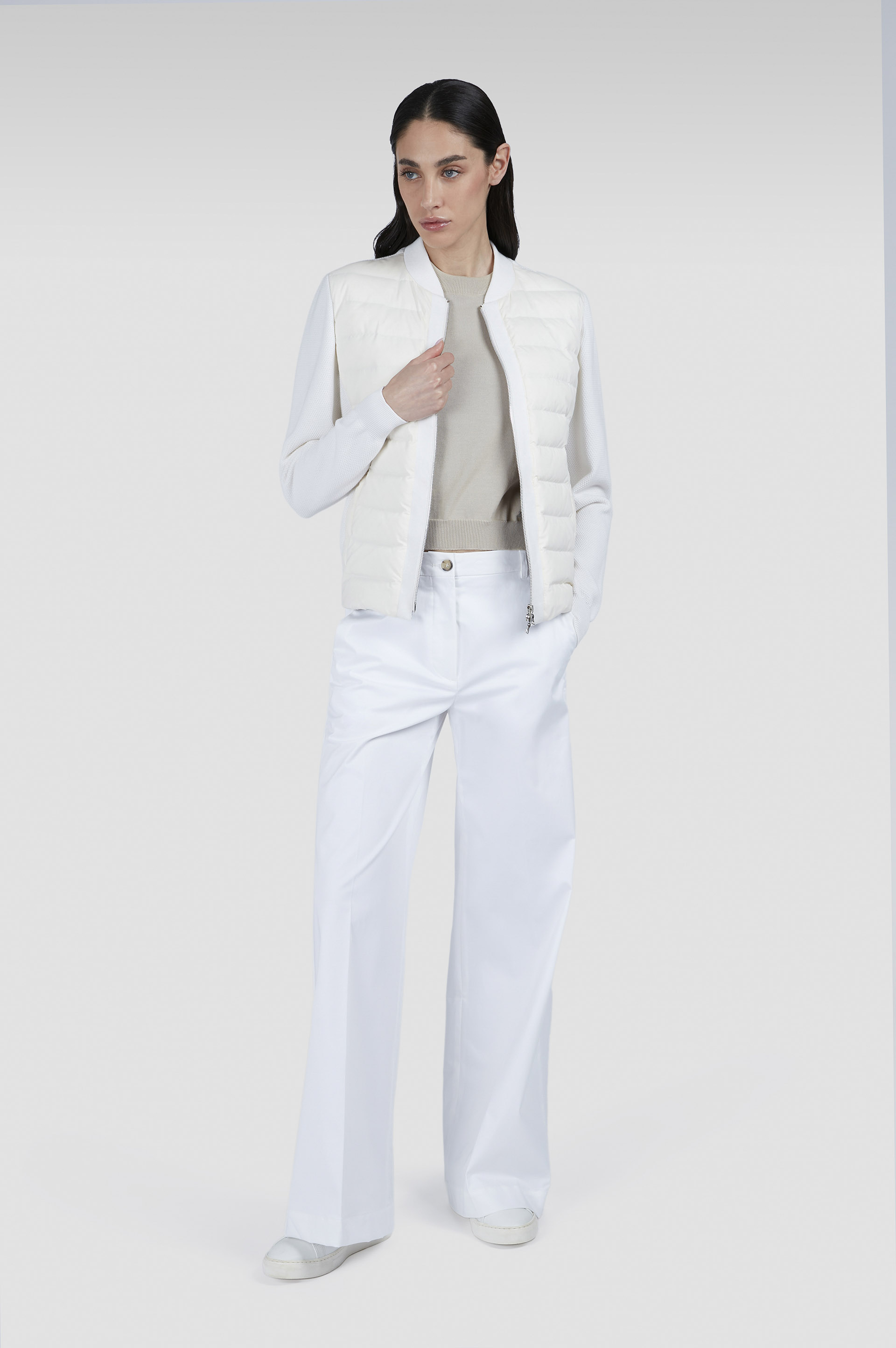 Hybrid-Cardigan mit Reißverschluss aus Baumwollkaschmir und Typhoon® Platinum image number 2