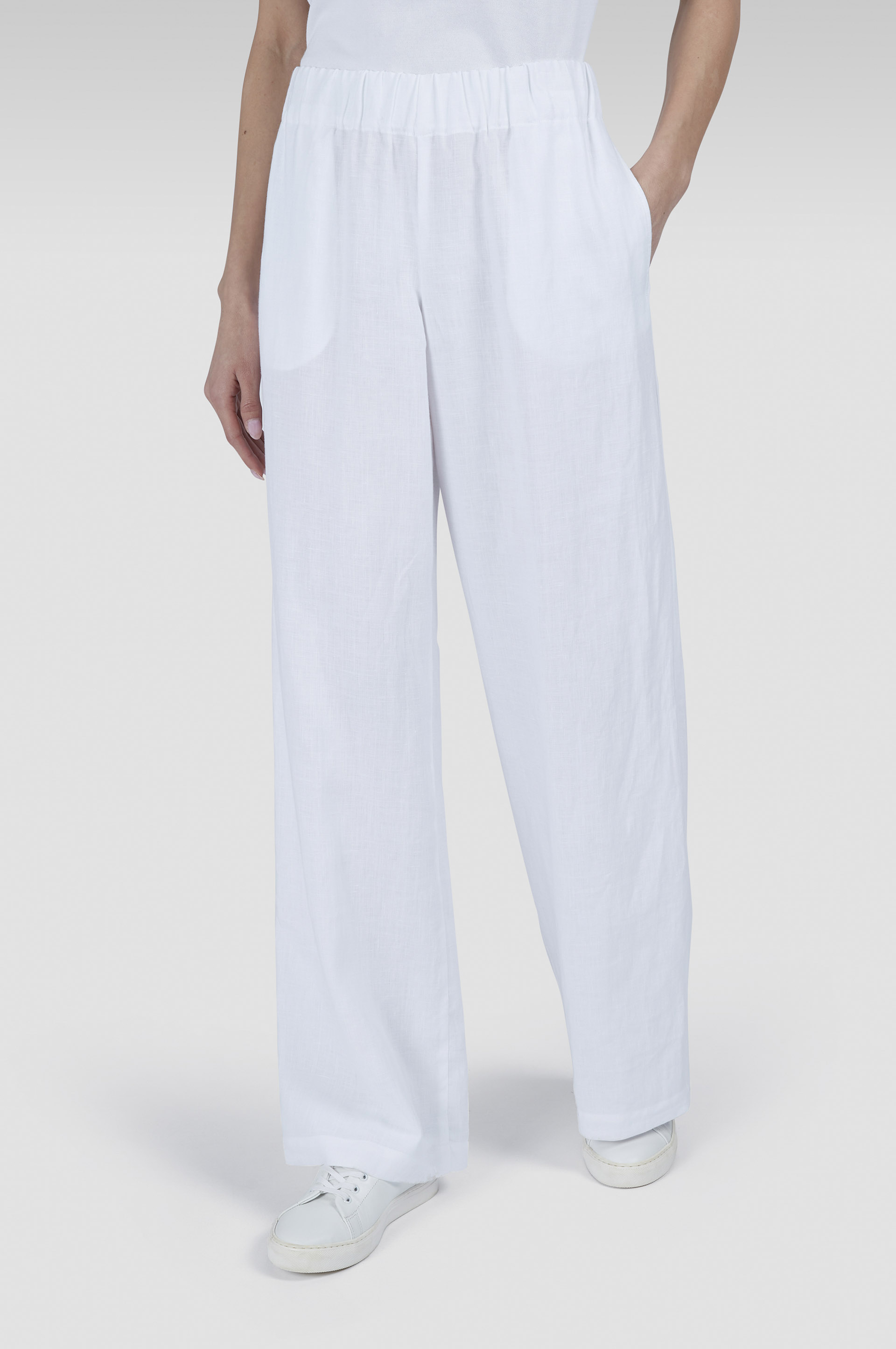 Linen Wide-Leg Trousers image number 0