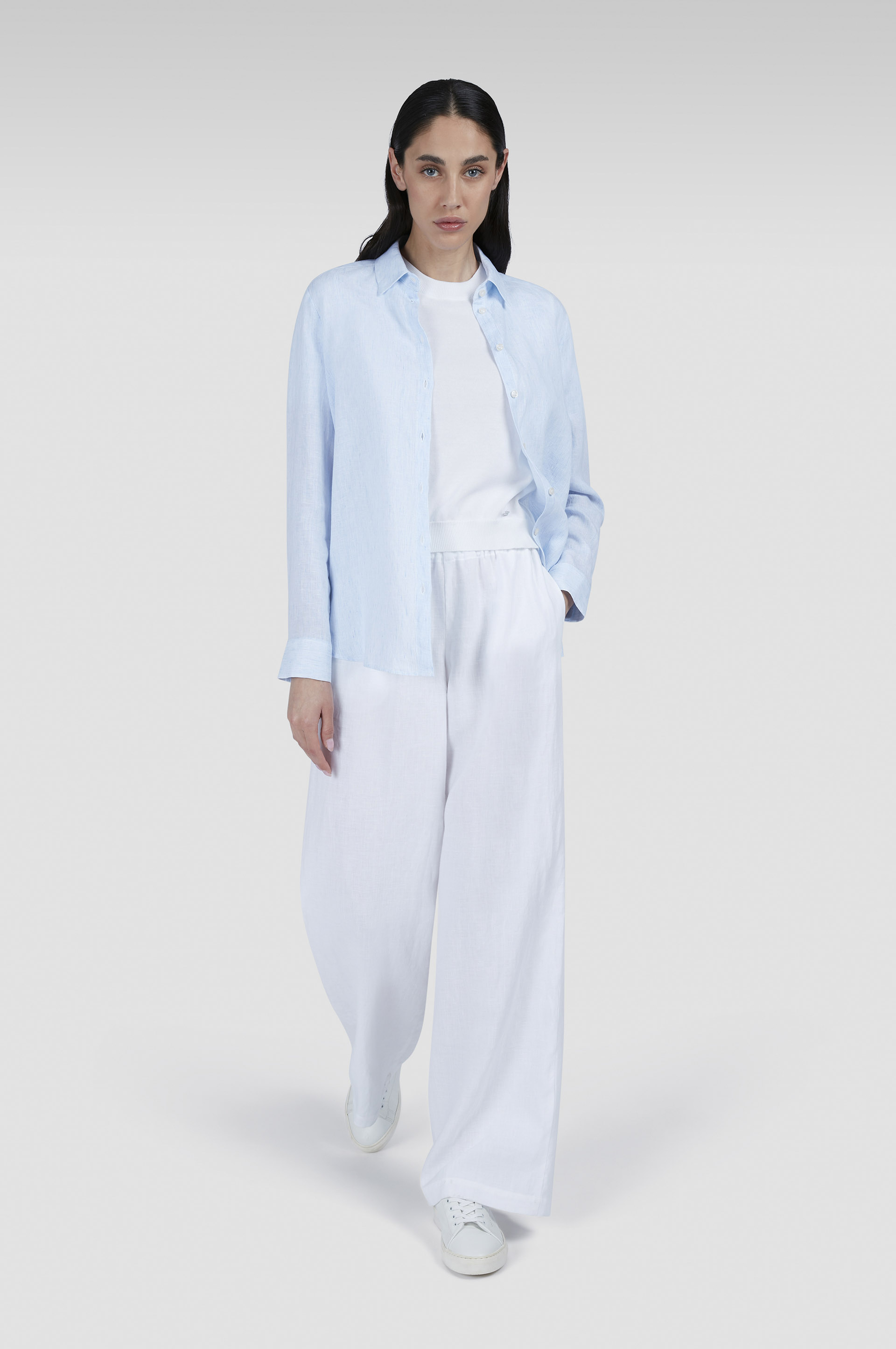 Linen Wide-Leg Trousers image number 2