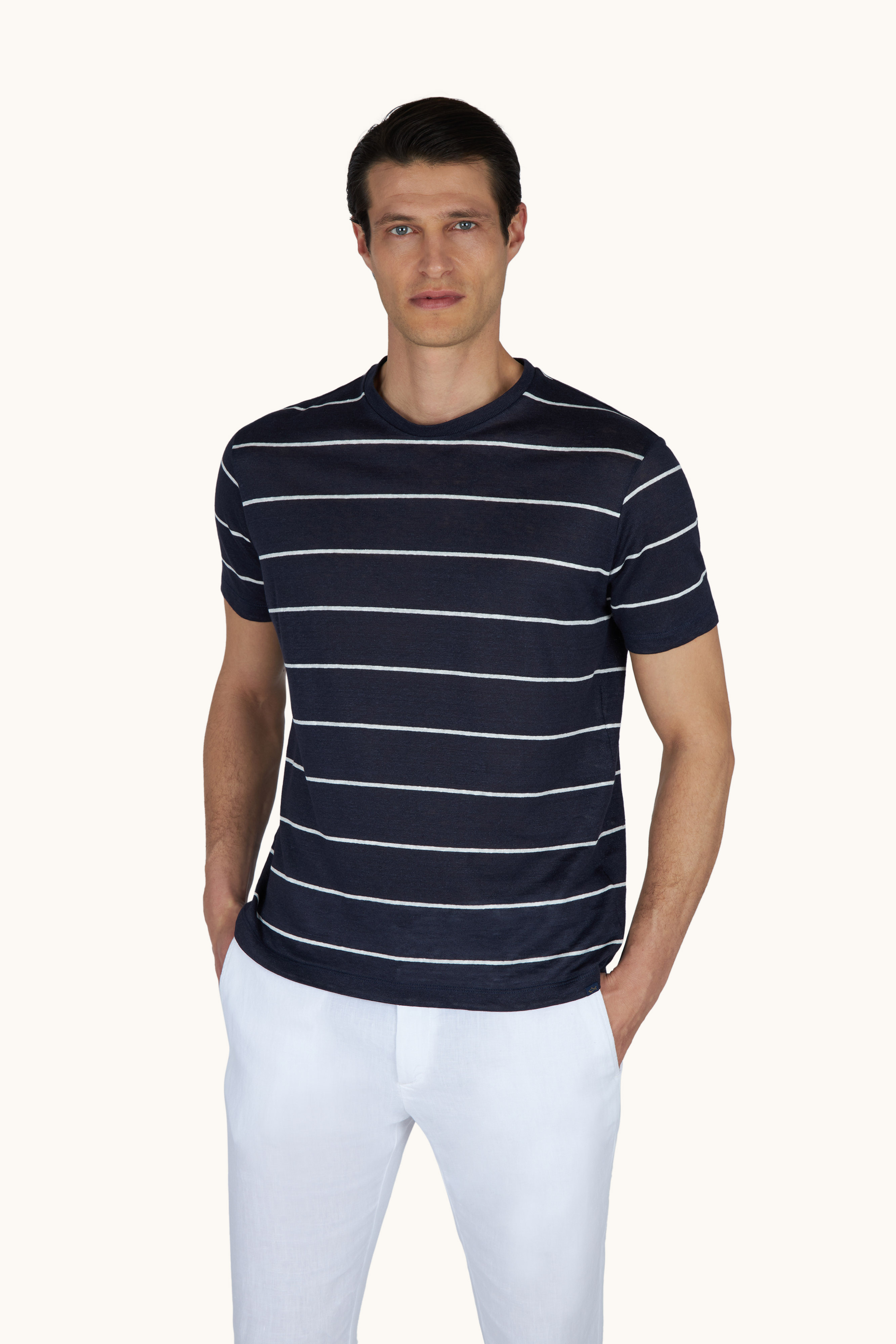 Pure linen jersey T-shirt image number 0