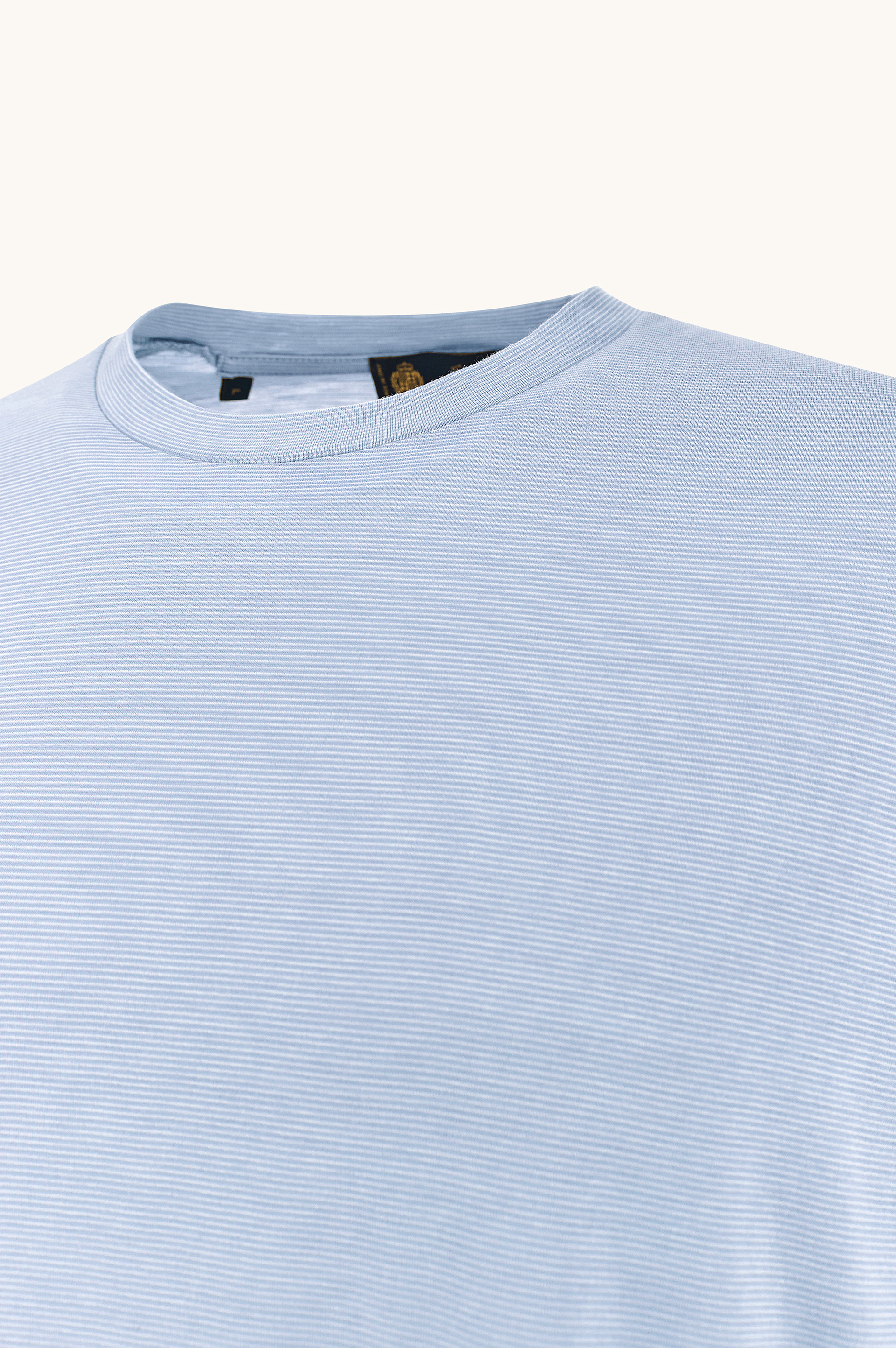 Silk and cotton T-Shirt with micro stripe pattern image number 5