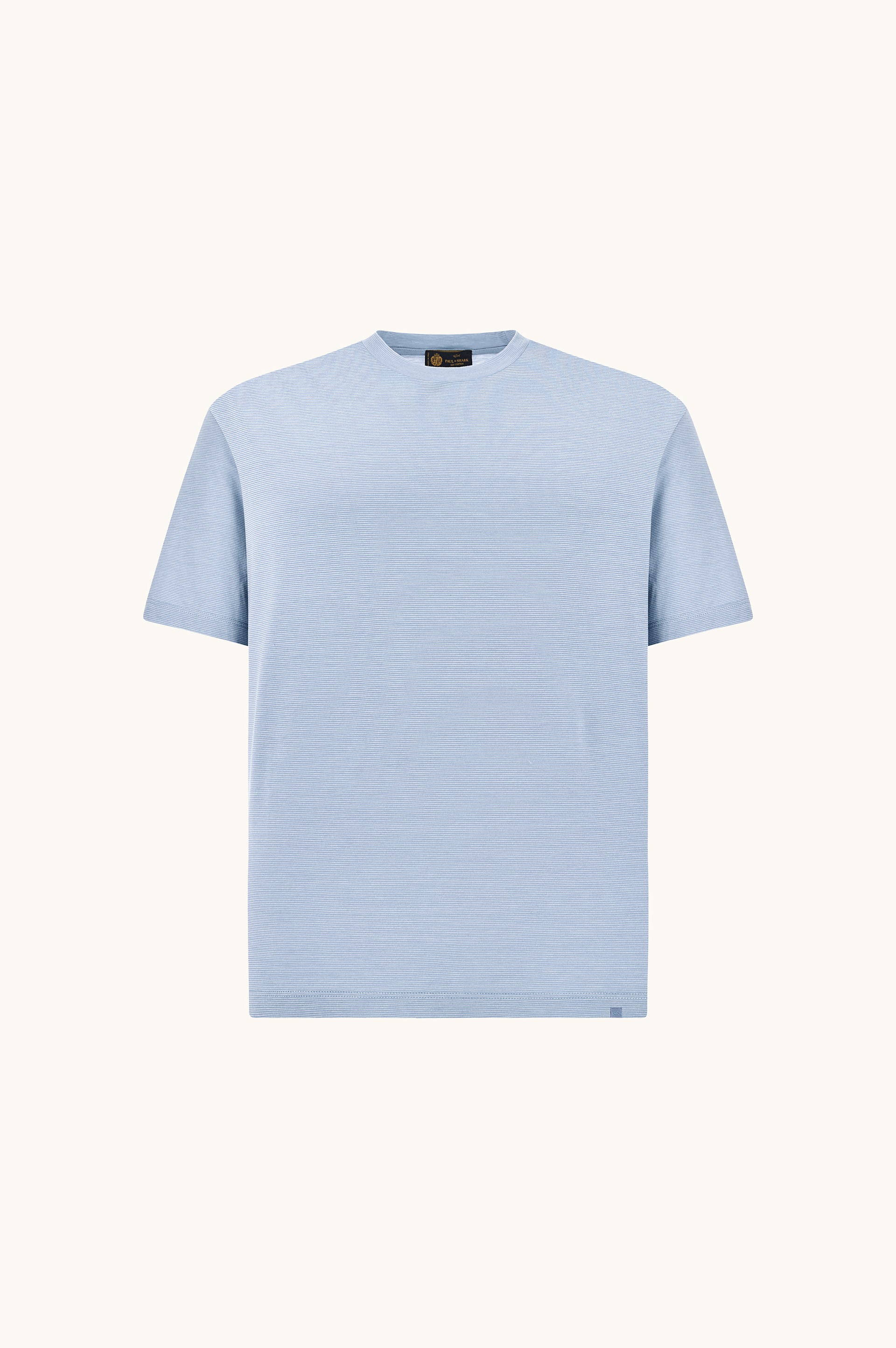 Silk and cotton T-Shirt with micro stripe pattern image number 1