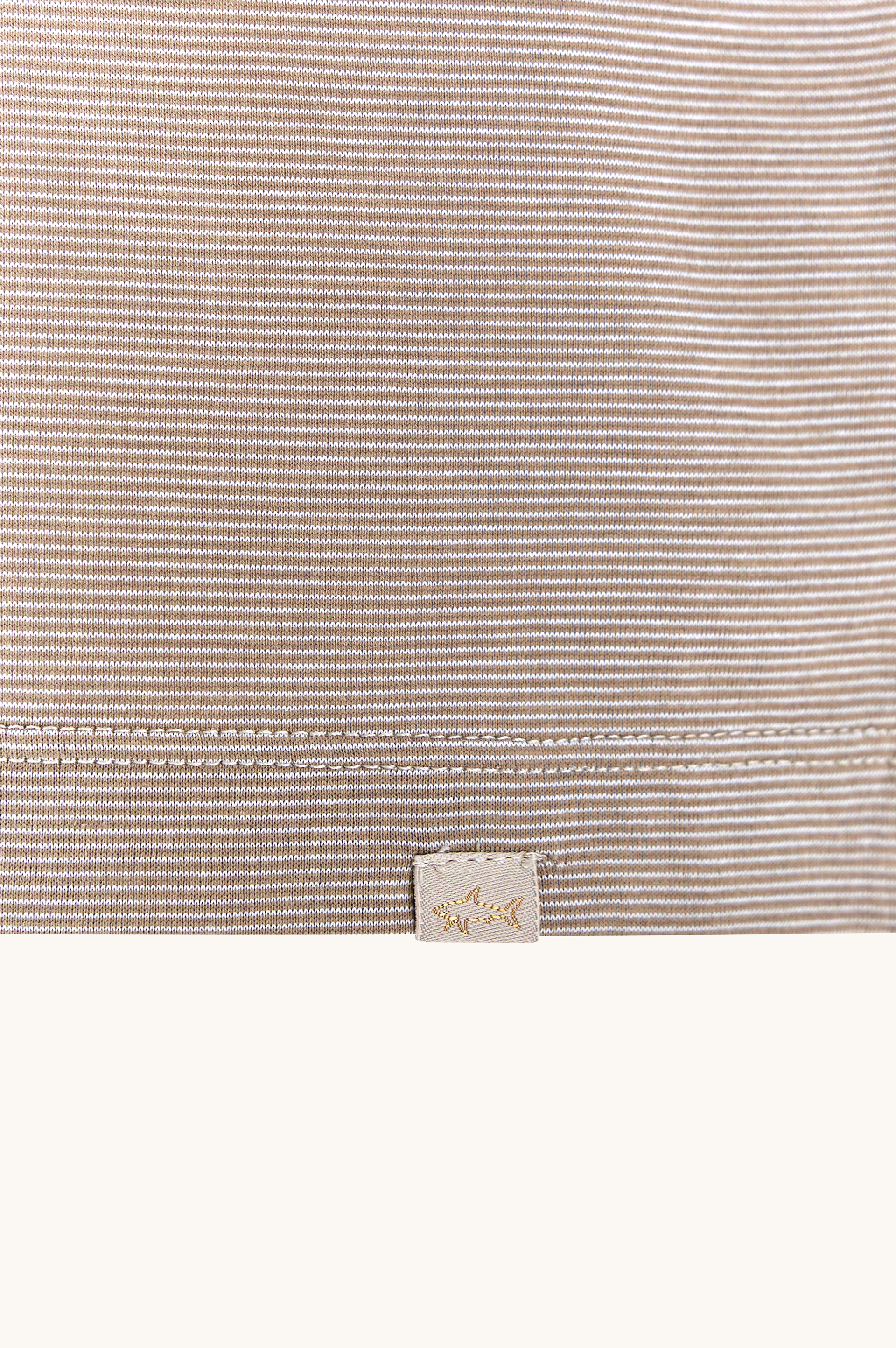 Silk and cotton T-shirt with micro stripe pattern image number 6