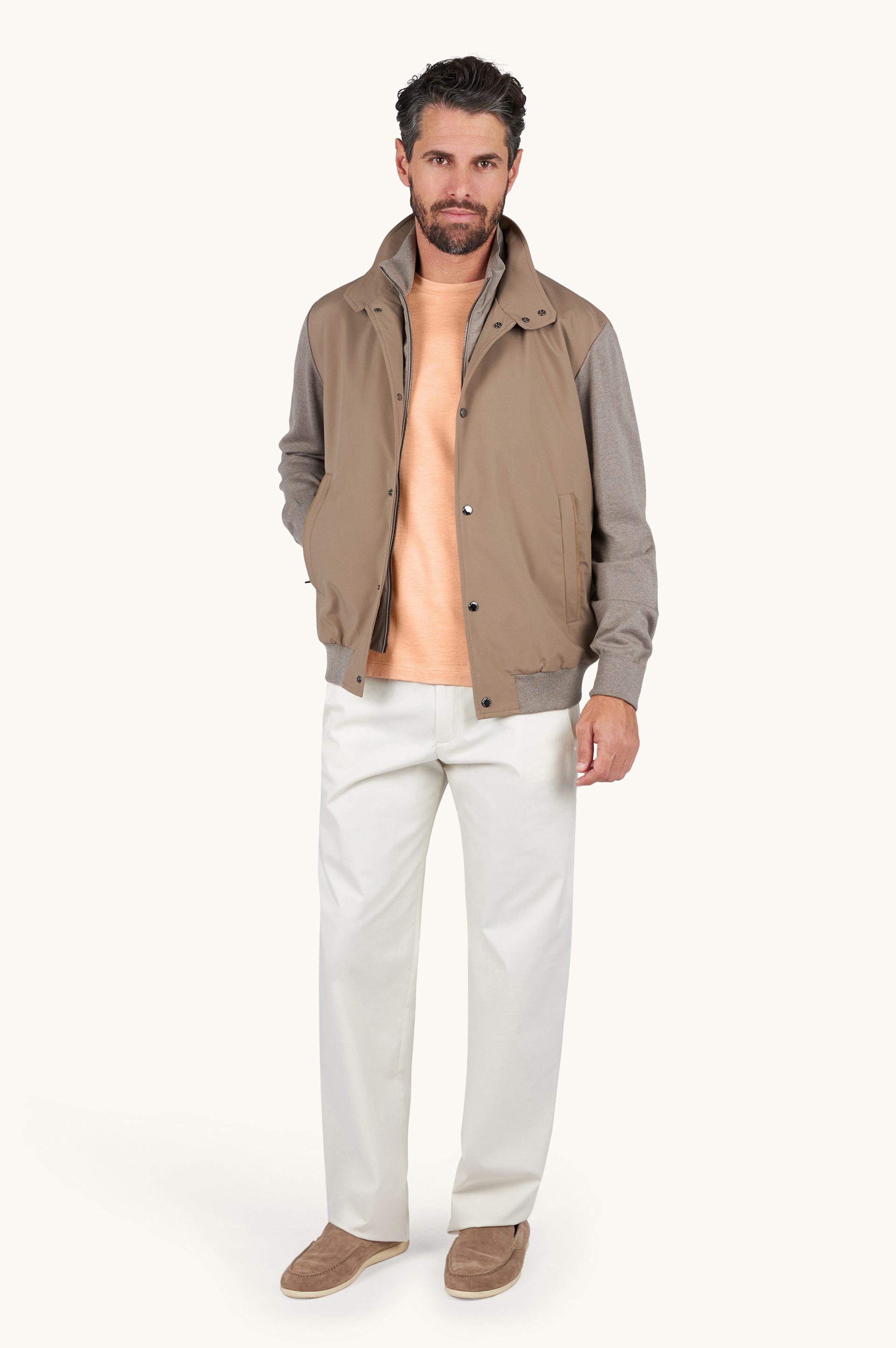 Silk and cotton T-Shirt with micro stripe pattern image number 2