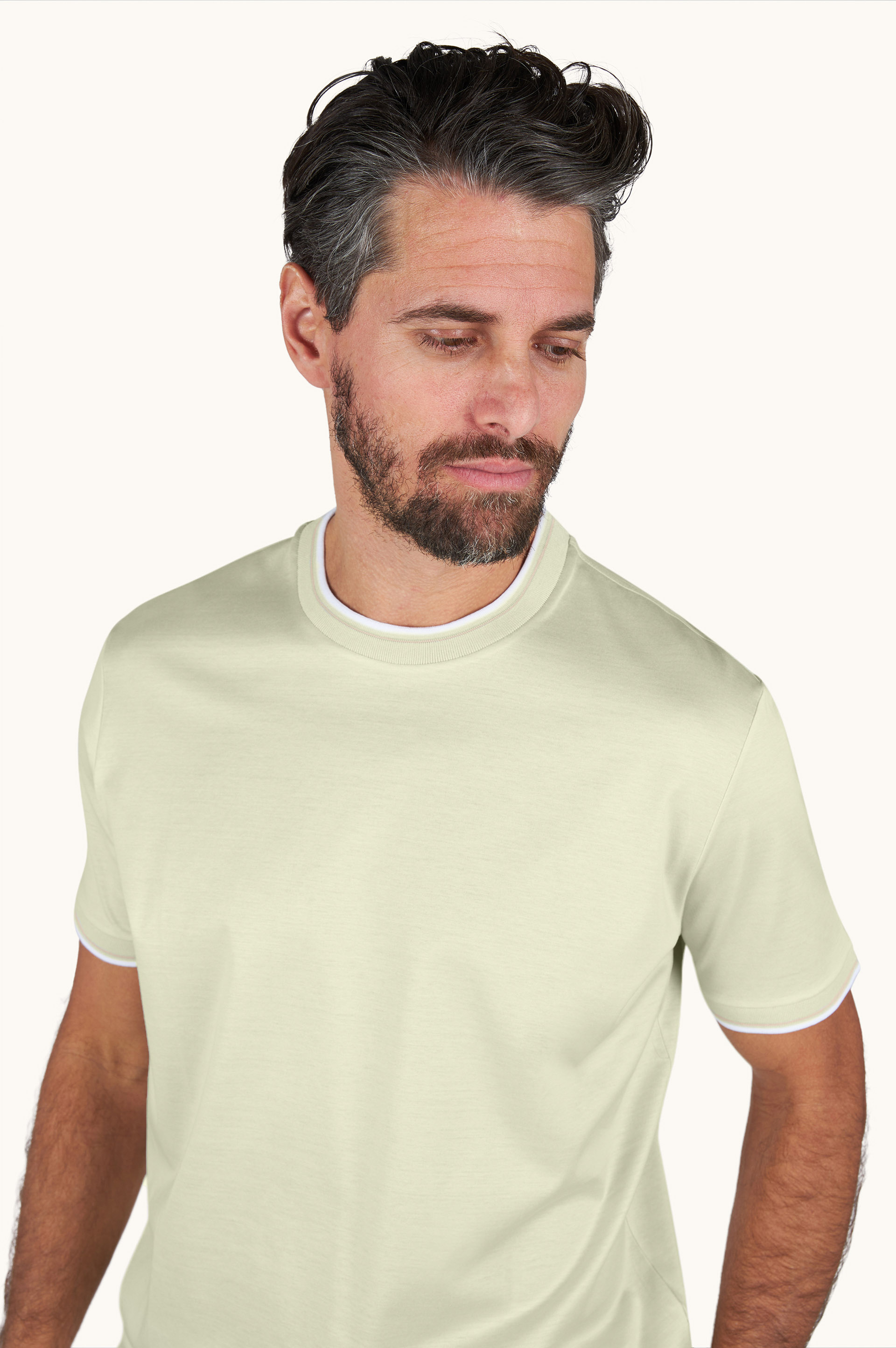 T-Shirt en jersey de coton double merceris&eacute; image number 4