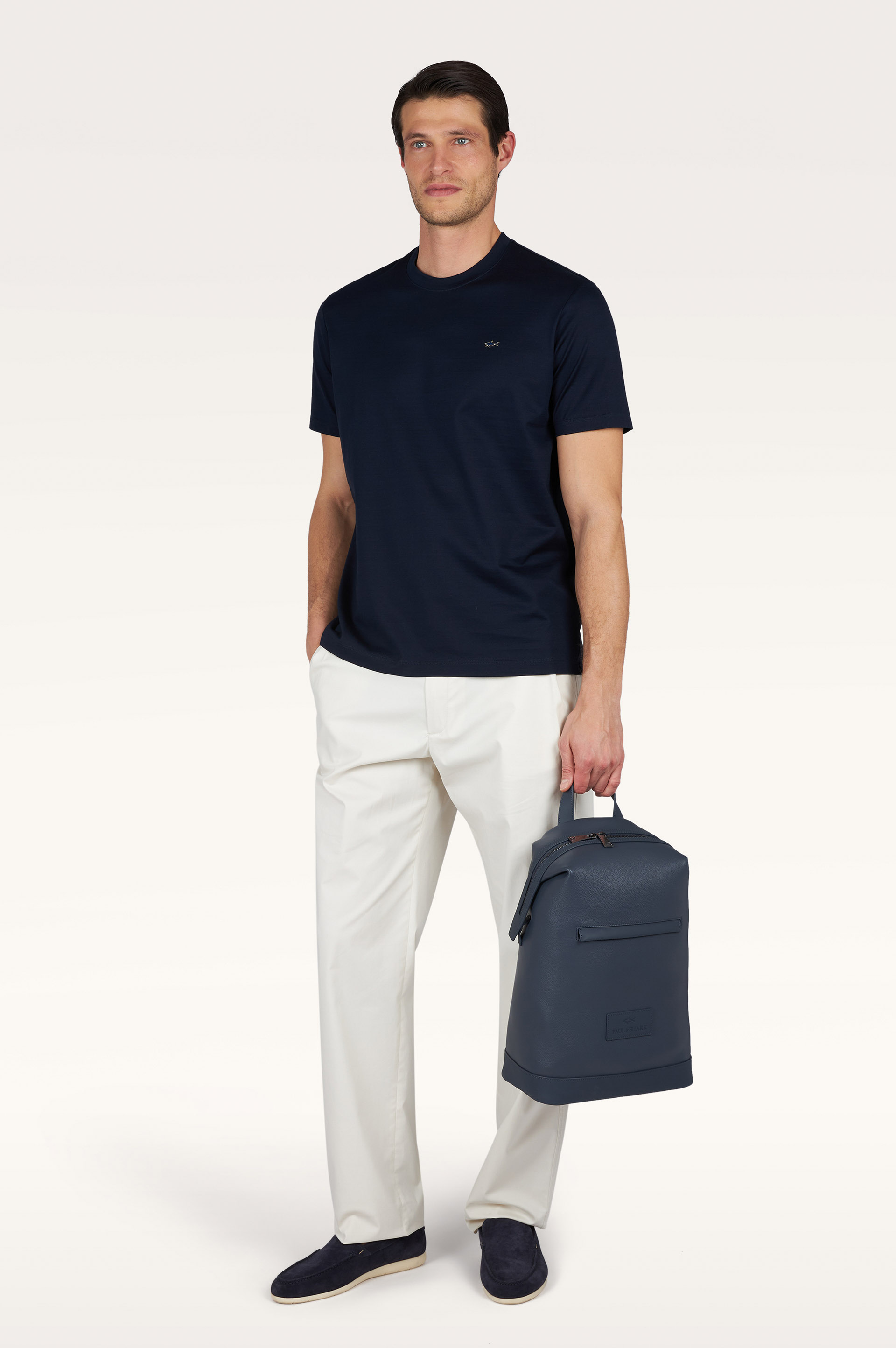 T-shirt in jersey di cotone Double Mercerised image number 1