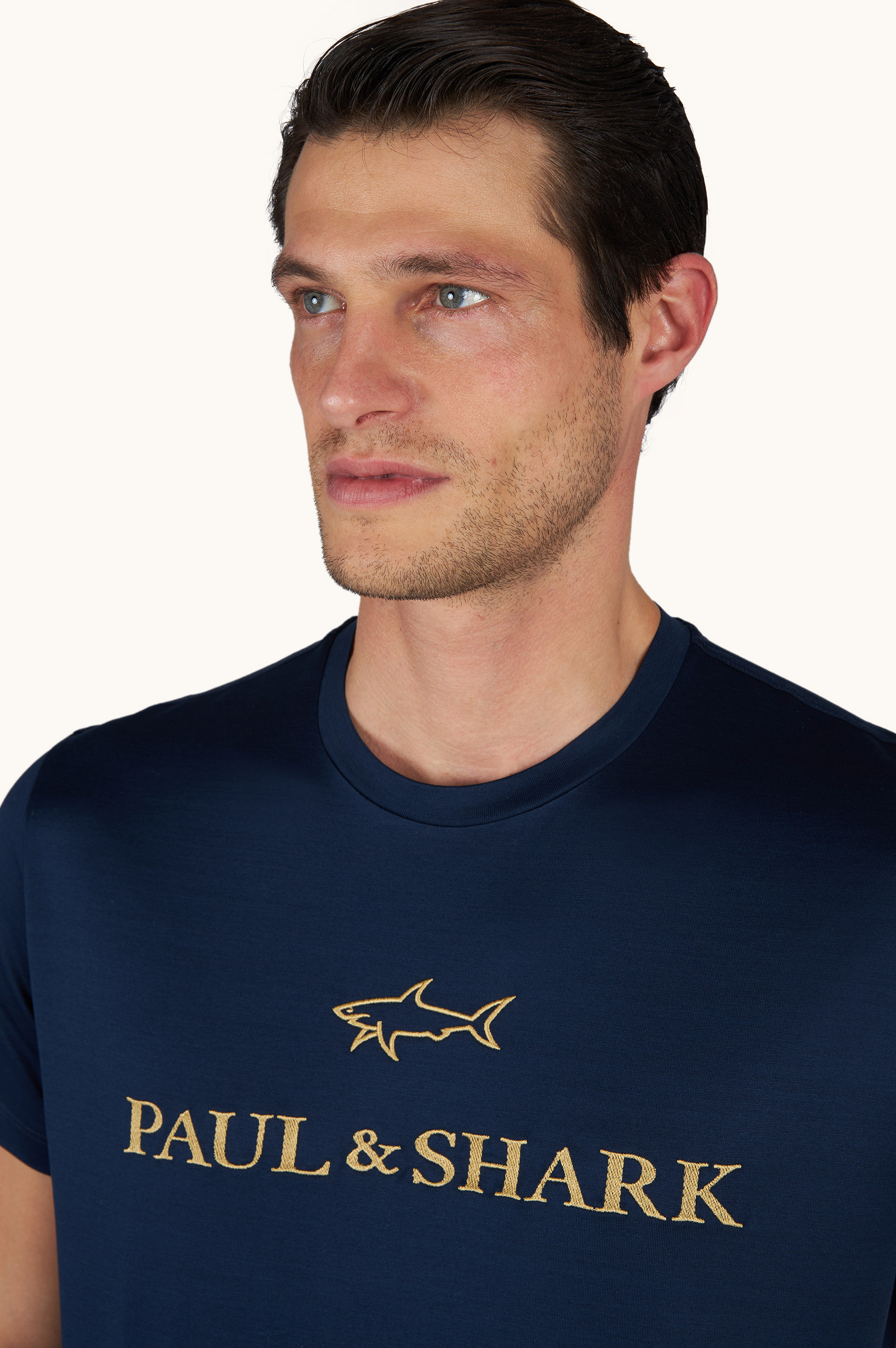 Camiseta de jersey de algod&oacute;n doble mercerizado con bordado de logo image number 3