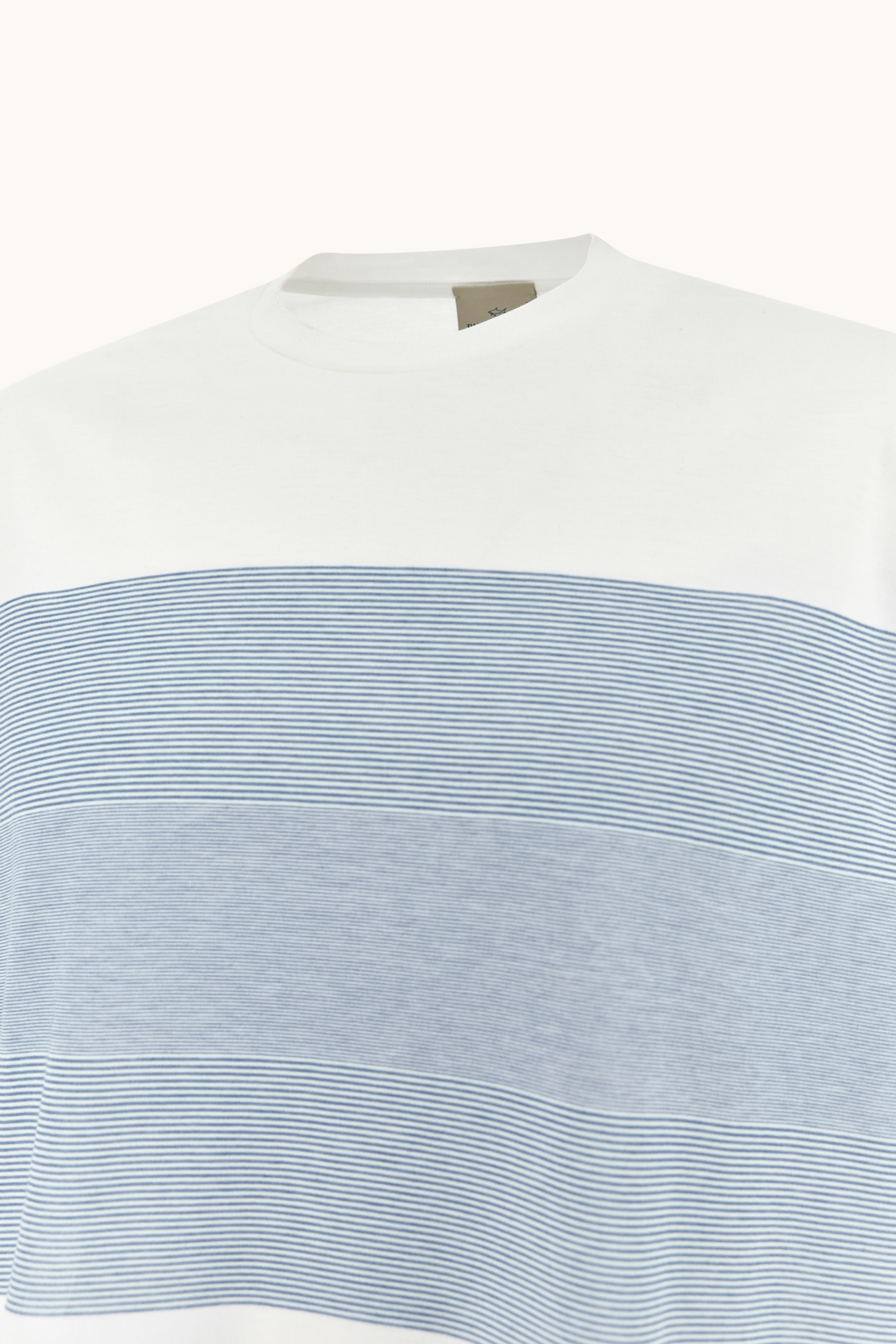 Bi-color double mercerised cotton jersey T-shirt image number 5