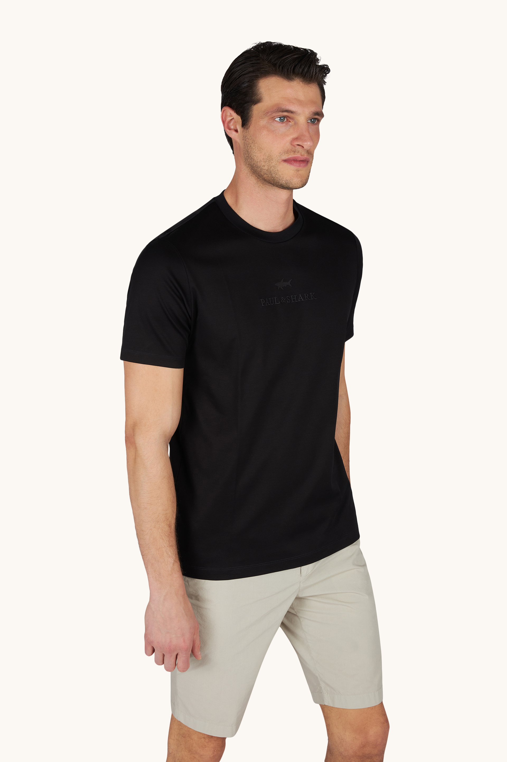 Camiseta de algod&oacute;n Aqua touch con bordado de logo image number 0