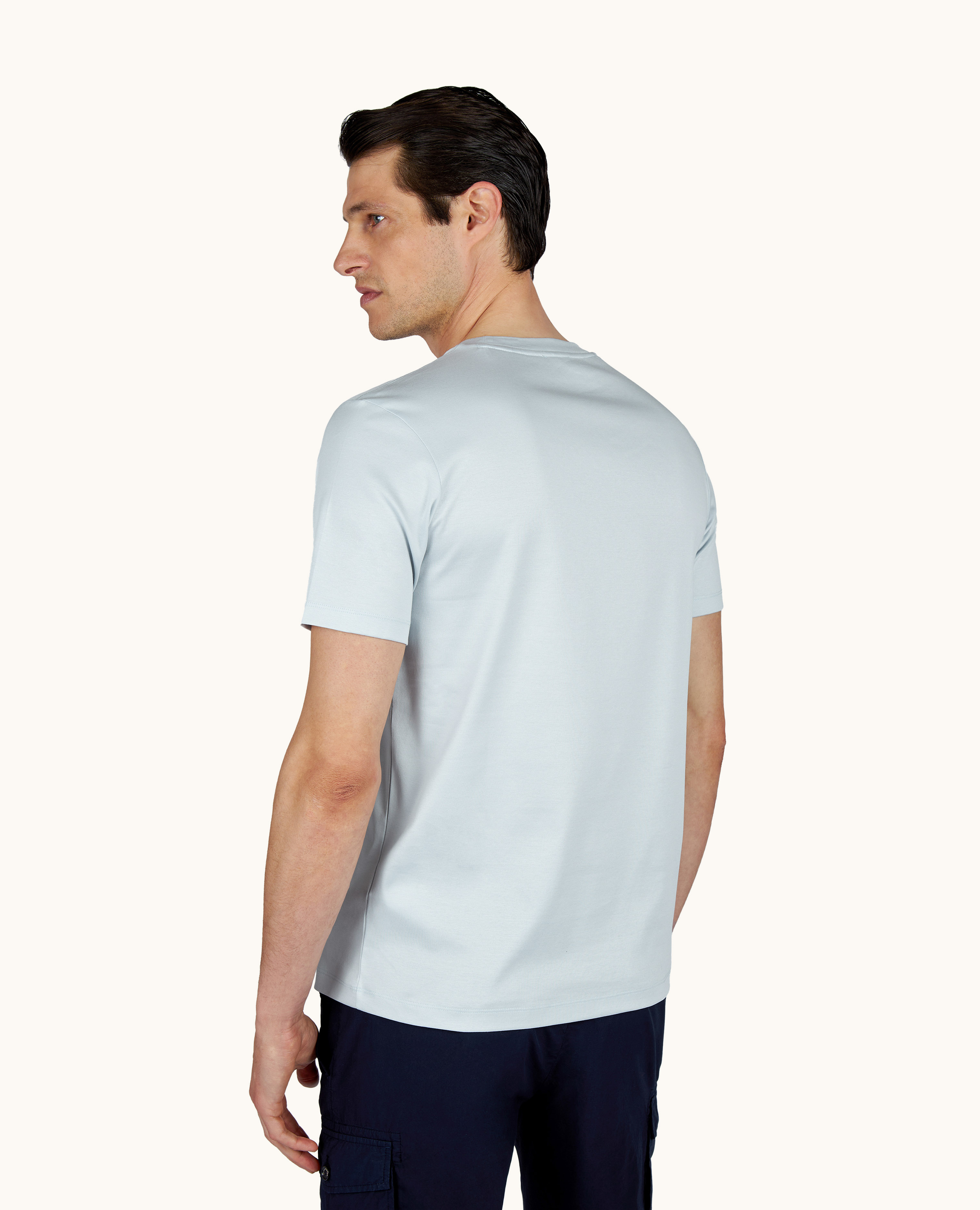 Aqua touch cotton T-Shirt with embroidered logo image number 2