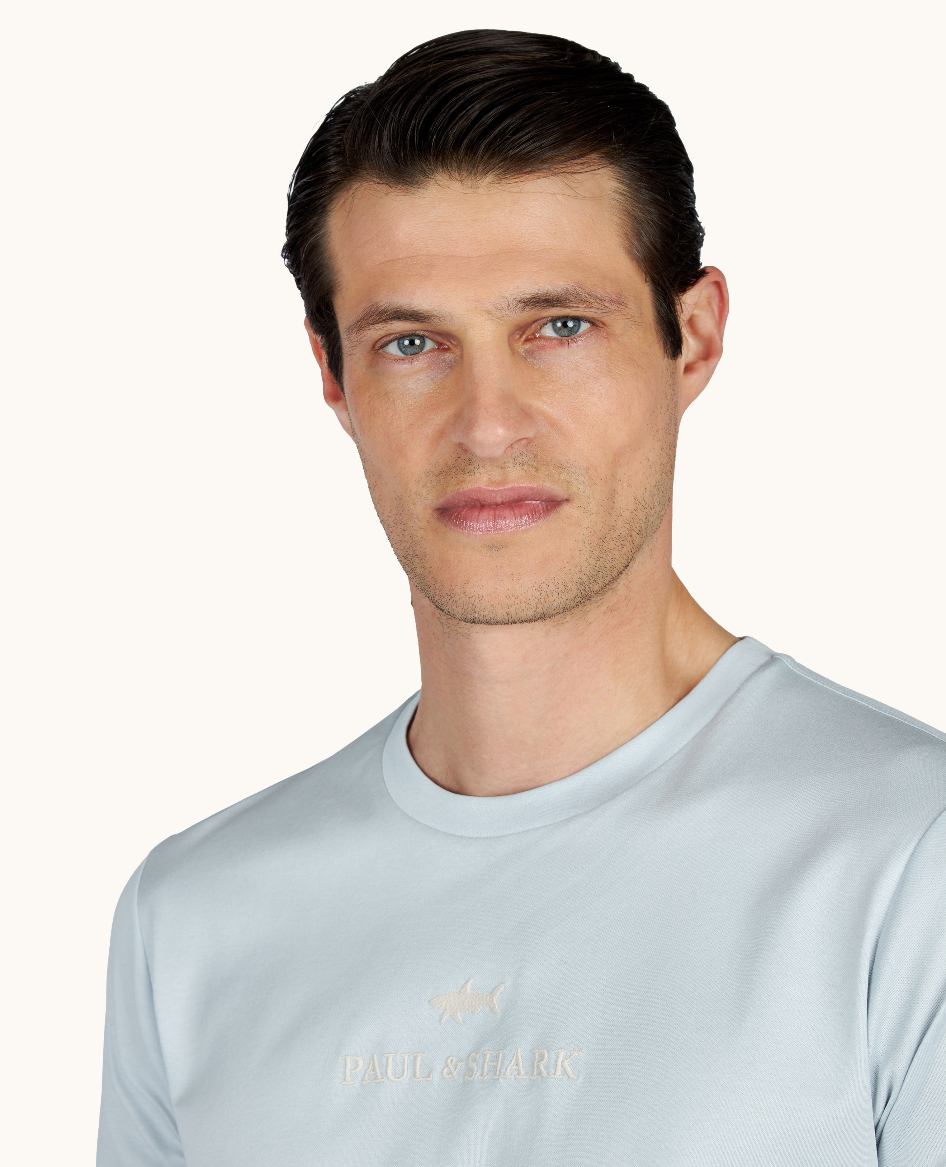Aqua touch cotton T-Shirt with embroidered logo image number 3