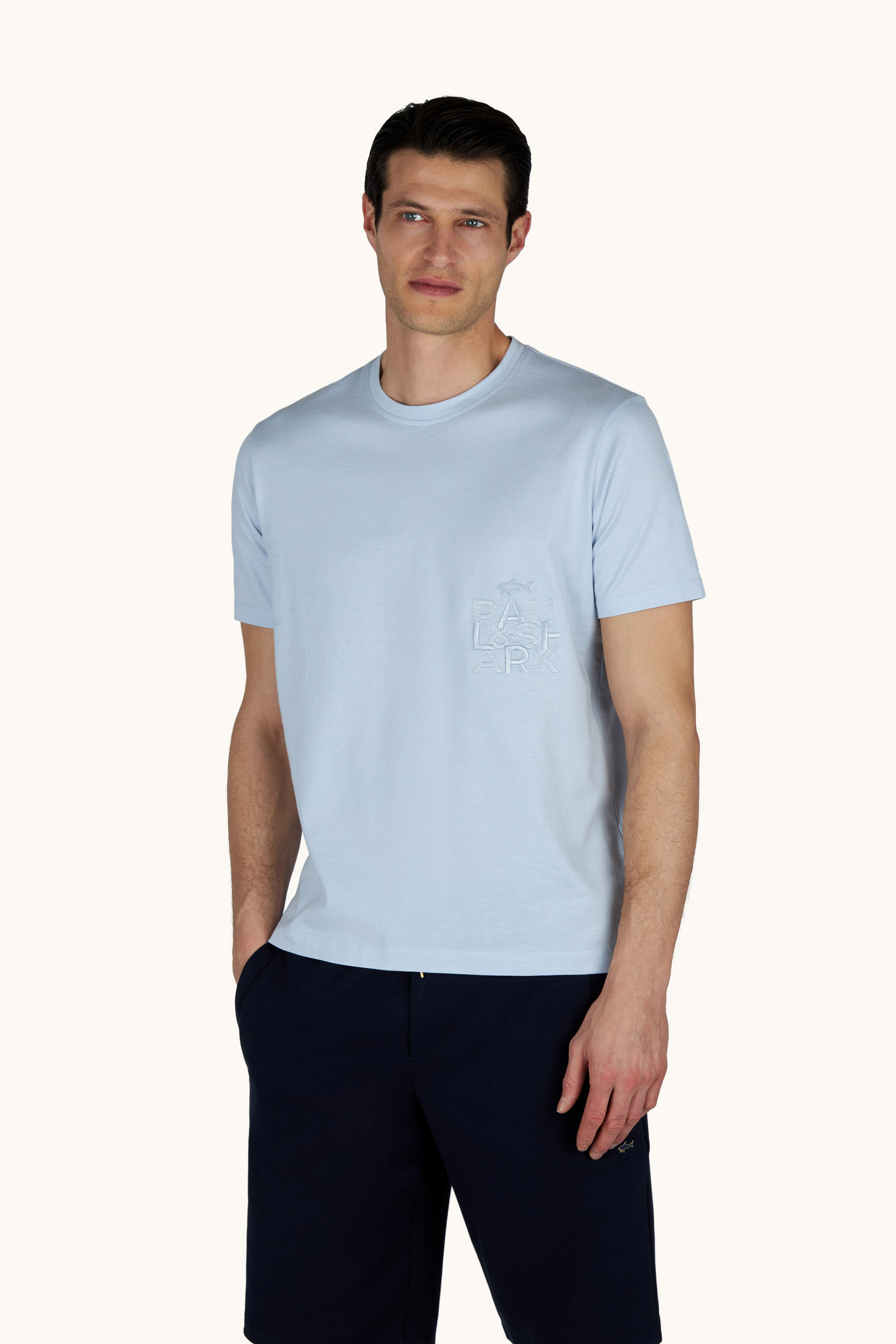 Cotton jersey T-Shirt with embroidery image number 0