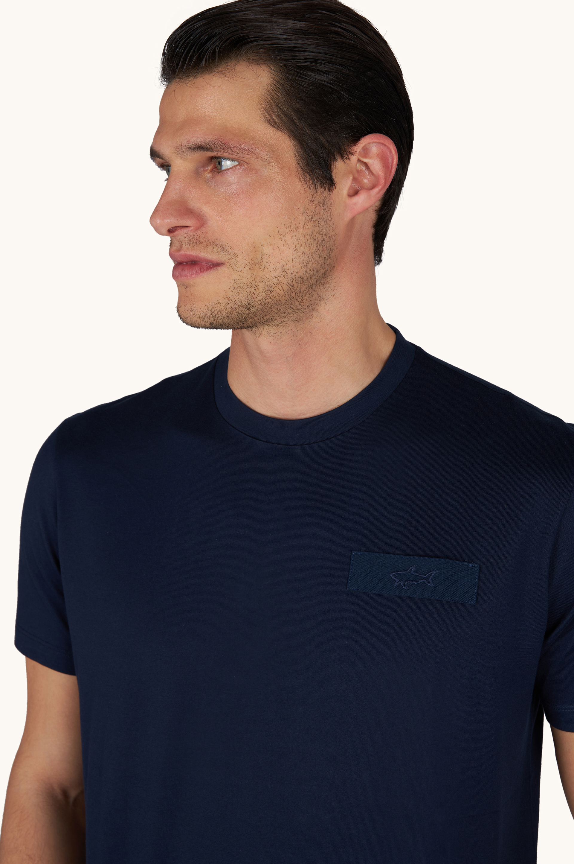 结构感棉针织 T 恤 image number 4