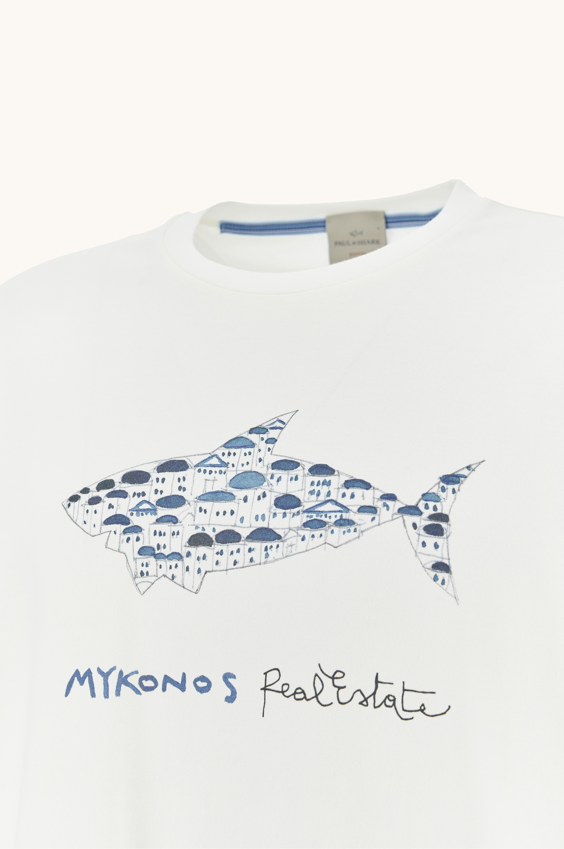 Camiseta de jersey de algod&oacute;n con estampado Mikonos Real Estate image number 5