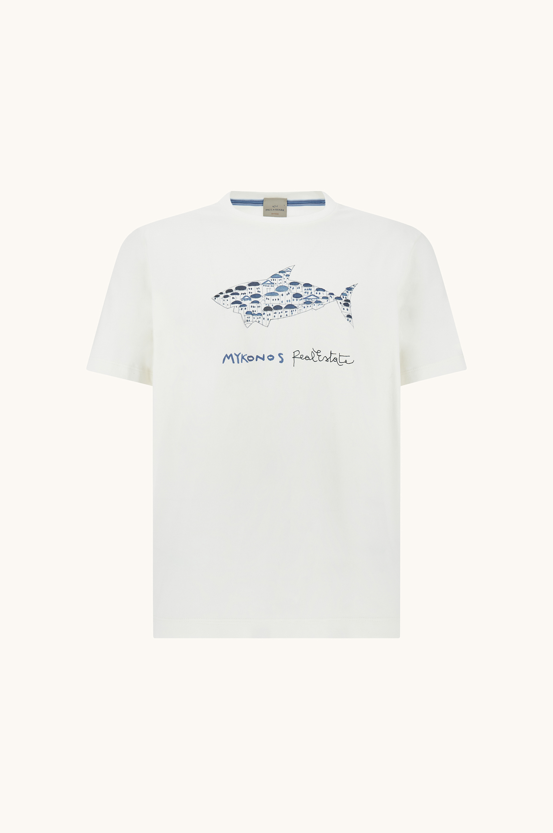 Camiseta de jersey de algod&oacute;n con estampado Mikonos Real Estate image number 1