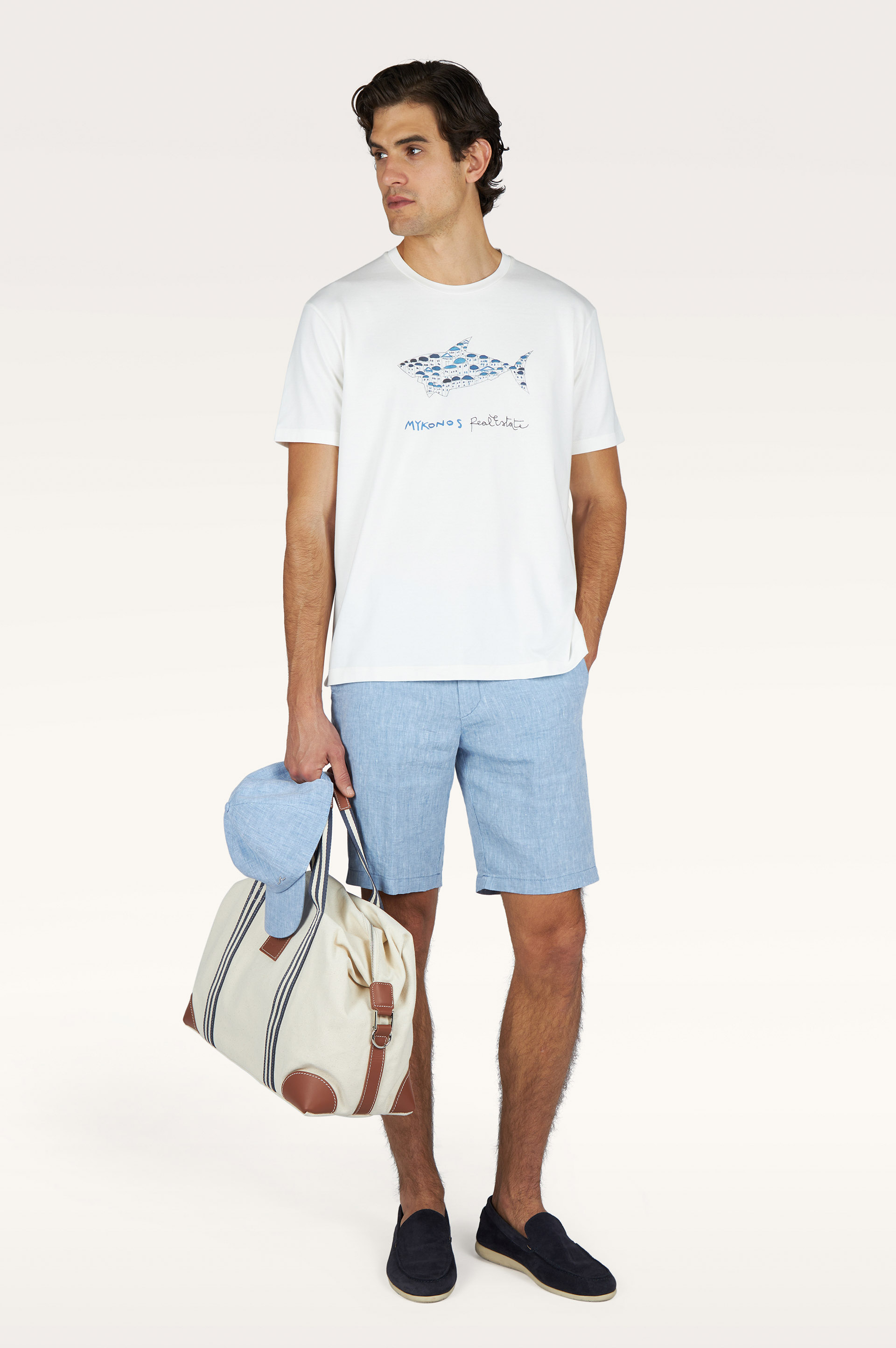 Camiseta de jersey de algod&oacute;n con estampado Mikonos Real Estate image number 2