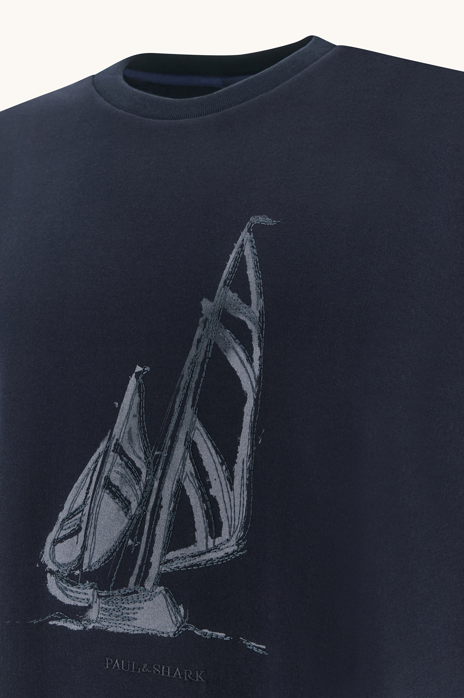 T-shirt en jersey de coton structur&eacute; avec imprim&eacute; graphique image number 1